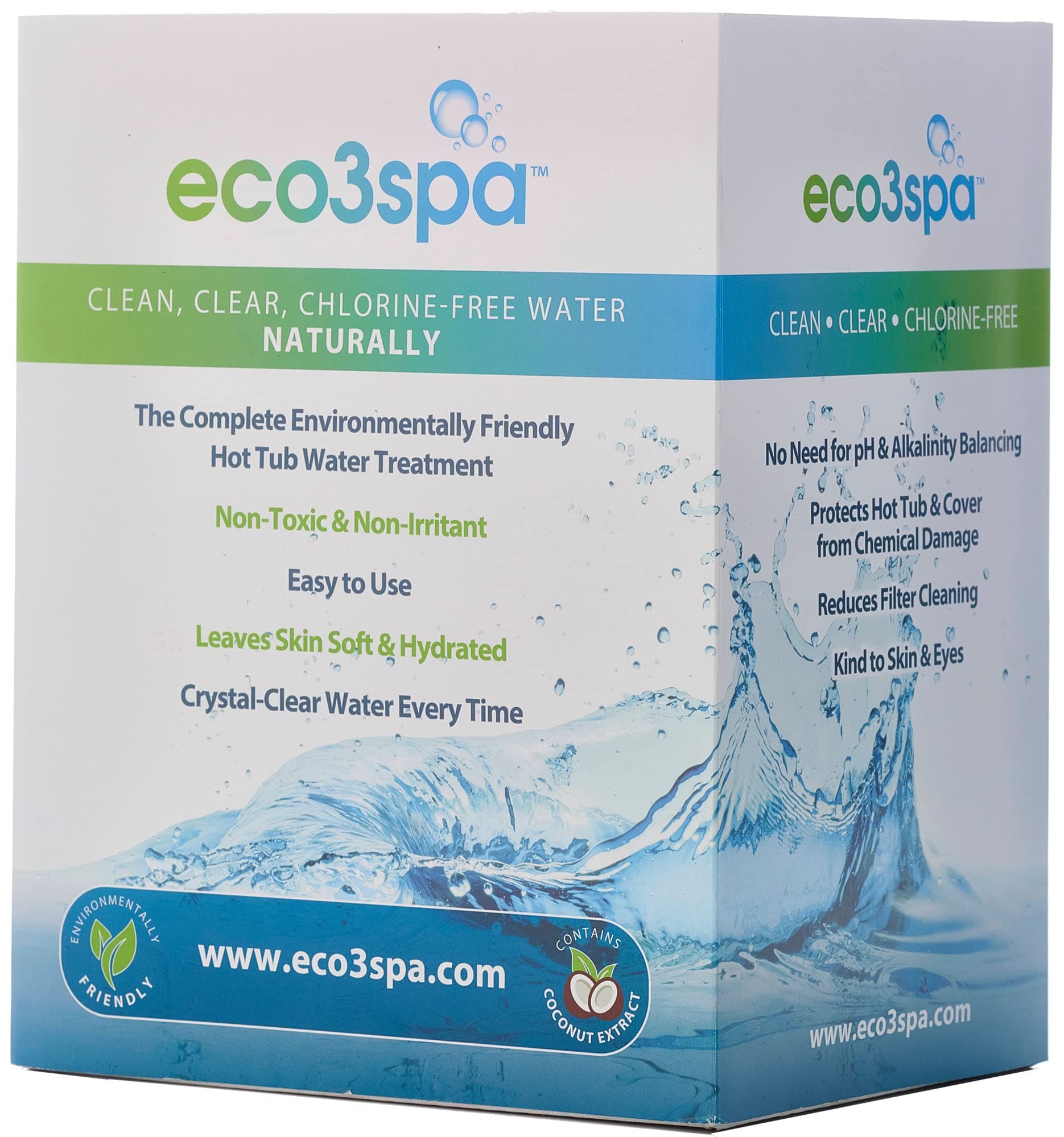 eco3spa Watercare Kit (with Multi-function Active Oxygen Granules) - Chlorine Free Hot Tub Sanitiser