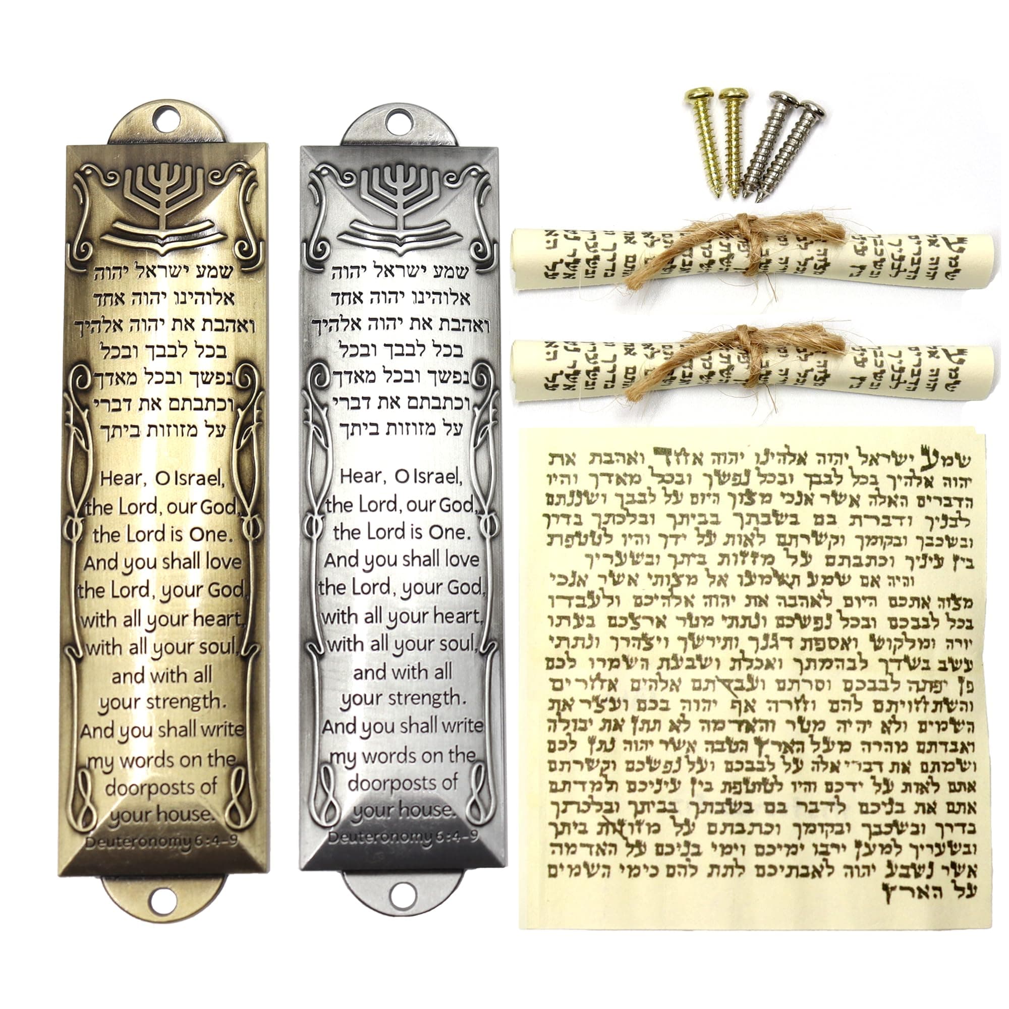 2-Pack Mezuzahs for Door with Scroll