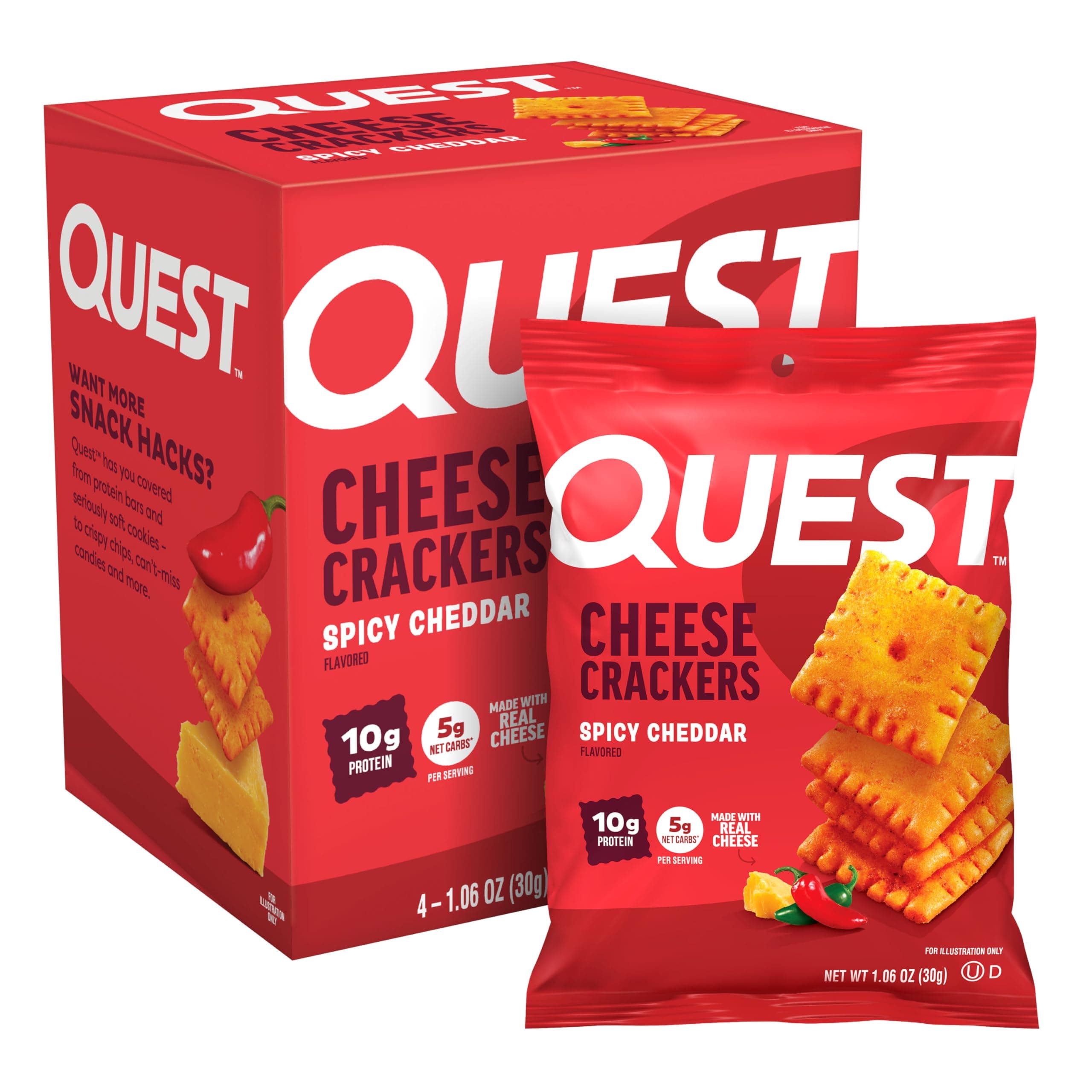 Quest Cheese Crackers - Spicy Cheddar 120g
