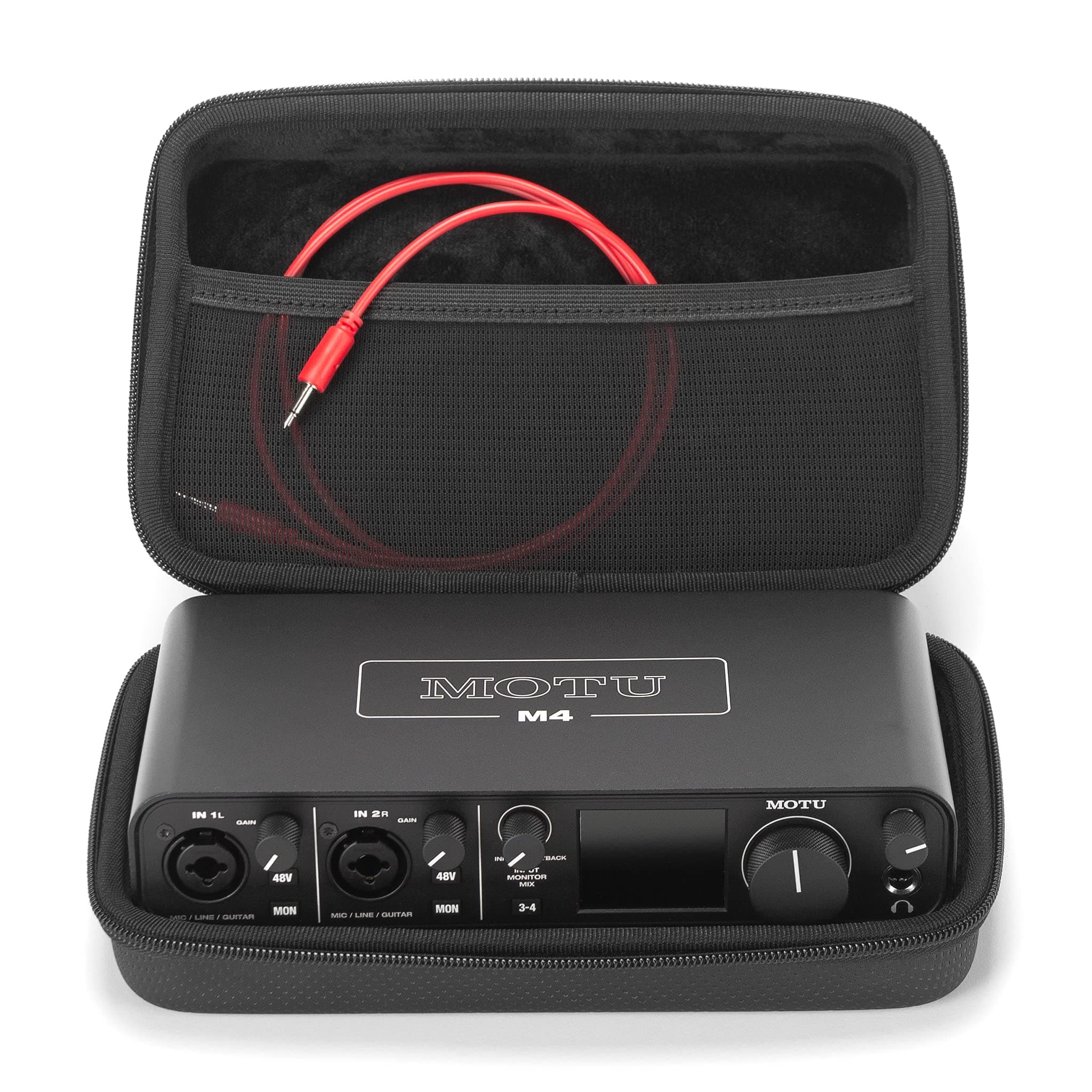ANALOG CASES Motu M2 / M4 / Universal Audio Volt 4 Case - Custom-Fitted Compact GLIDE Case for Travel