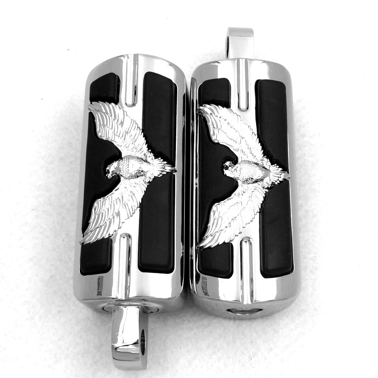 XKMT Chromed Eagle Hawk Shape Foot Pegs for 1984-2015 Universal H-D Road King, Street Glide, CVO Softail, Dyna Fat Bob, Dyna Super Glide