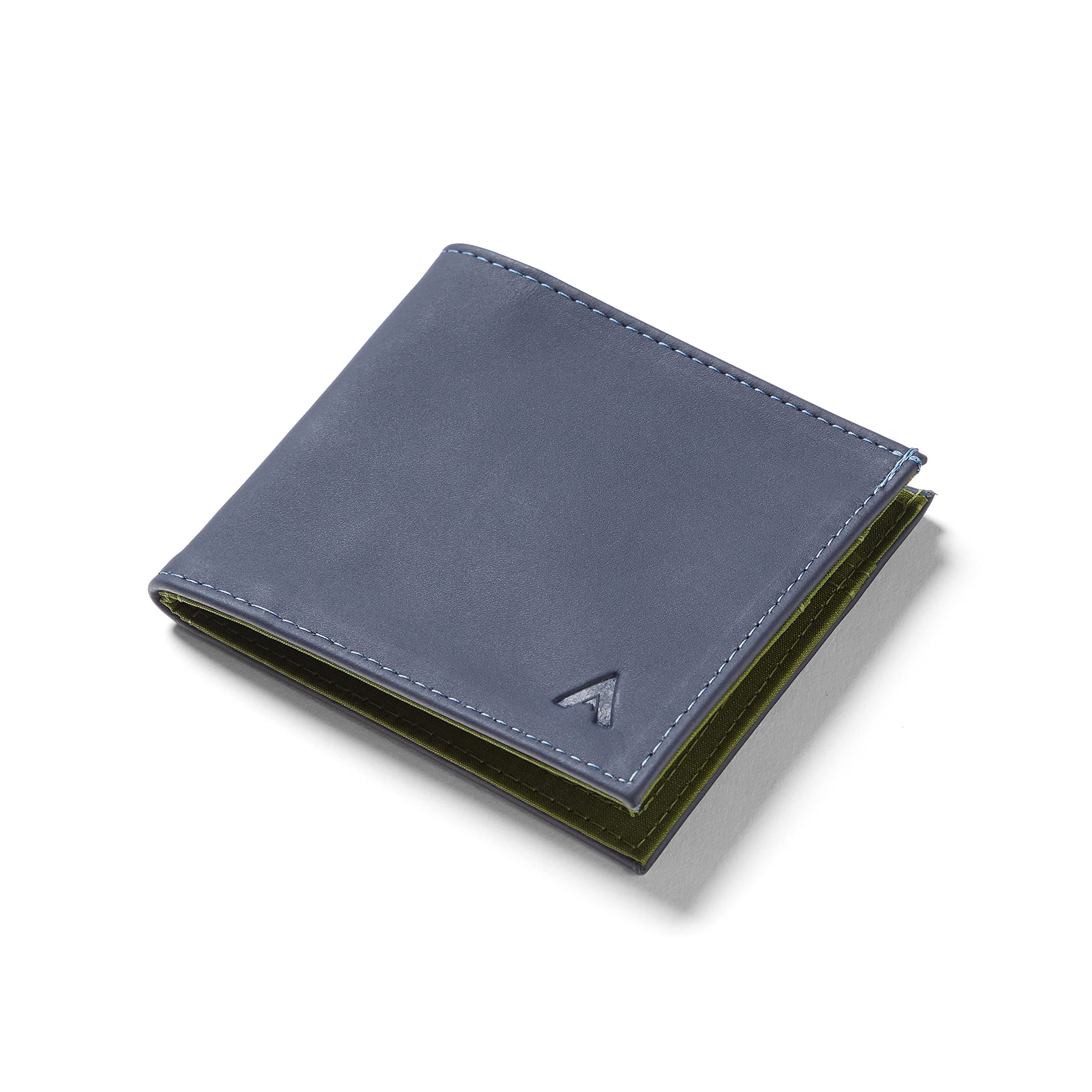 ID Wallet, Midnight Blue | Leather, RFID Blocking | Slim Minimalist Bifold Wallet, Water Resistant, Durable, Thin, Front Pocket | Holds 4-12+ Cards, Cash