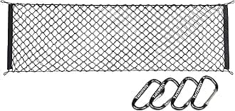 Toyota Tacoma Envelope Style Truck Bed Cargo Net - Patent Pending Design - Fits 2005-2024 - Upgraded 5mm Bungee - Designed in USA - Heavy Duty Carabiners