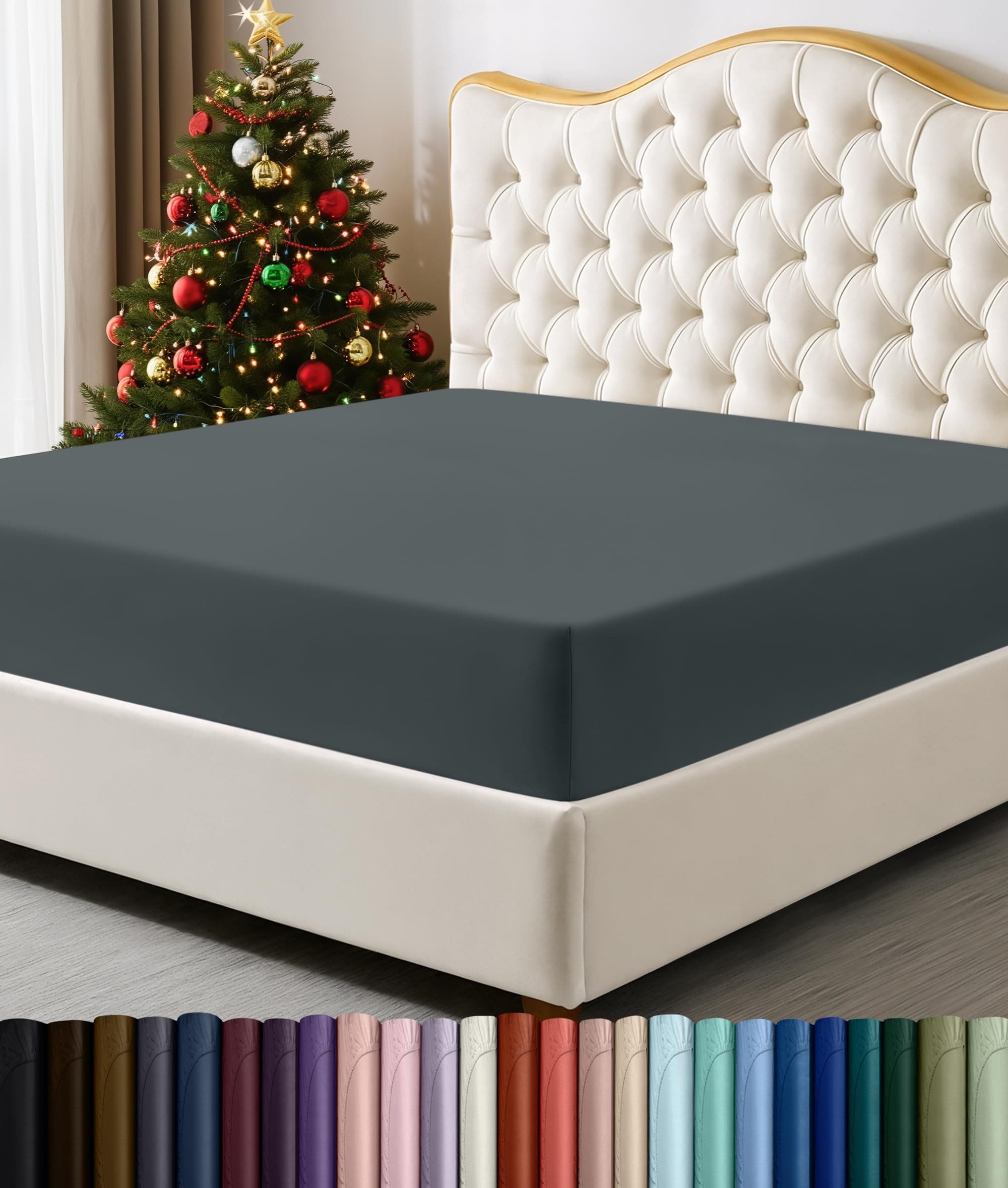 Utopia Bedding Fitted Sheet - Soft Brushed Microfiber - Deep Pockets, Wrinkle, Shrinkage and Fade Resistant - Easy Care - 1 Fitted Sheet Only (Twin XL, Grey)