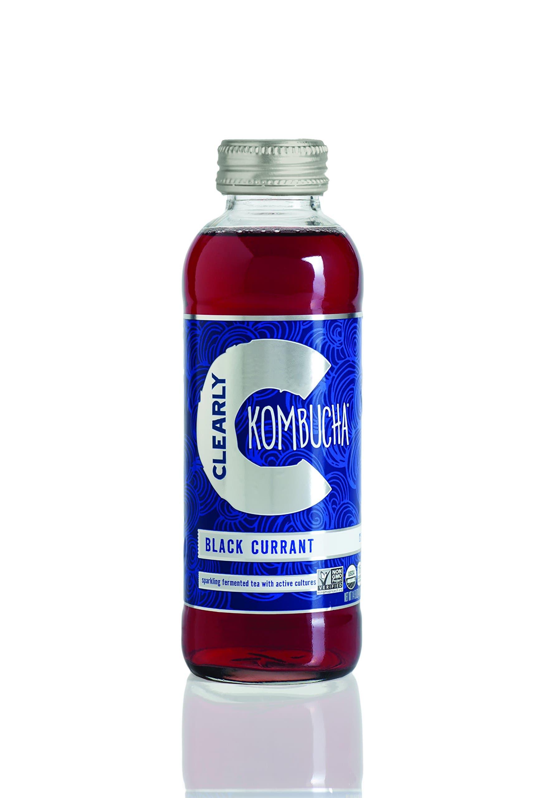 CLEARLY KOMBUCHA - BLACK CURRANT - 6 Pack- 14 oz bottles