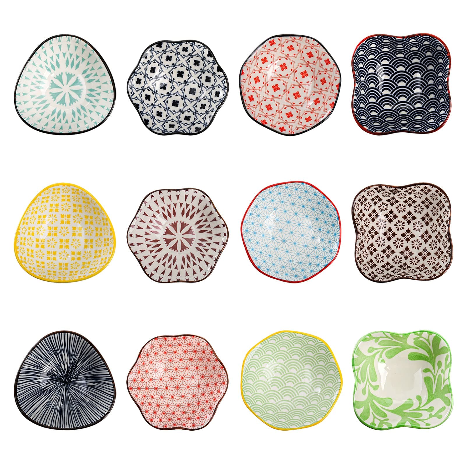 12 Pack Ceramic Dipping Sauce Bowls
