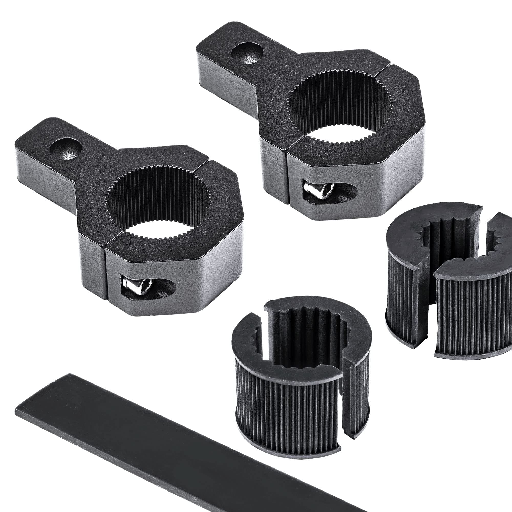 LAMPHUS Off-Road ATV UTV Light Bar Mounts Mounting Bracket Mini Bar Clamp Kits [0.75"/1"/1.25" Inch] [Vertical Bar] [Aluminium] [2 Unit] Bull Bar UTV Roll Bar Clamp Tube Roll Cage Clamps Mount