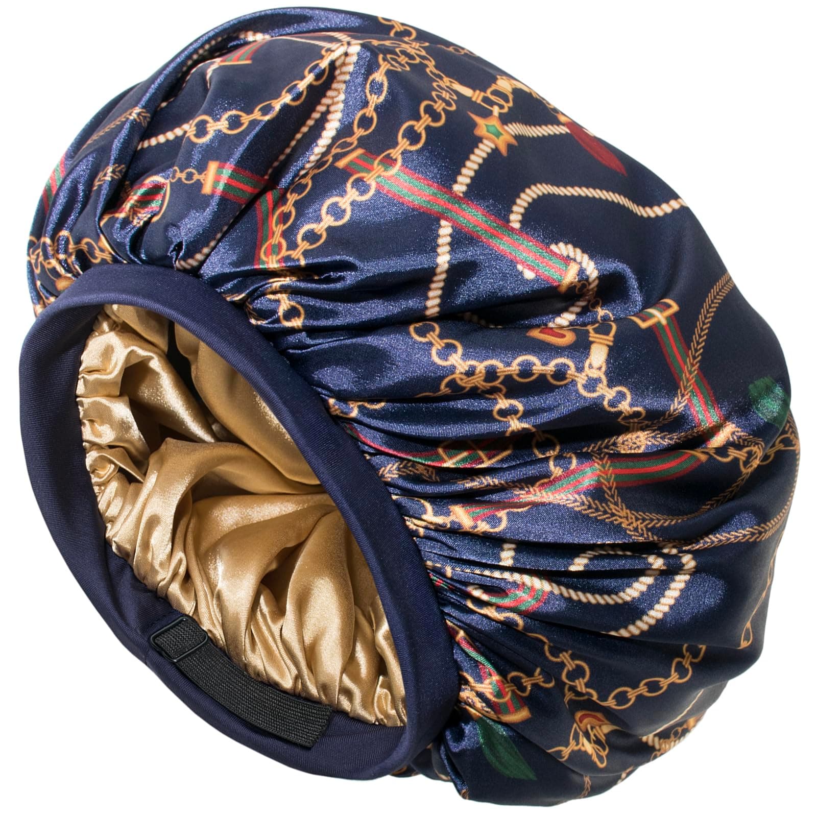 CAPLORD Double Sided Satin Bonnet for Sleeping - Adjustable Silk Sleep Cap for Women and Men
