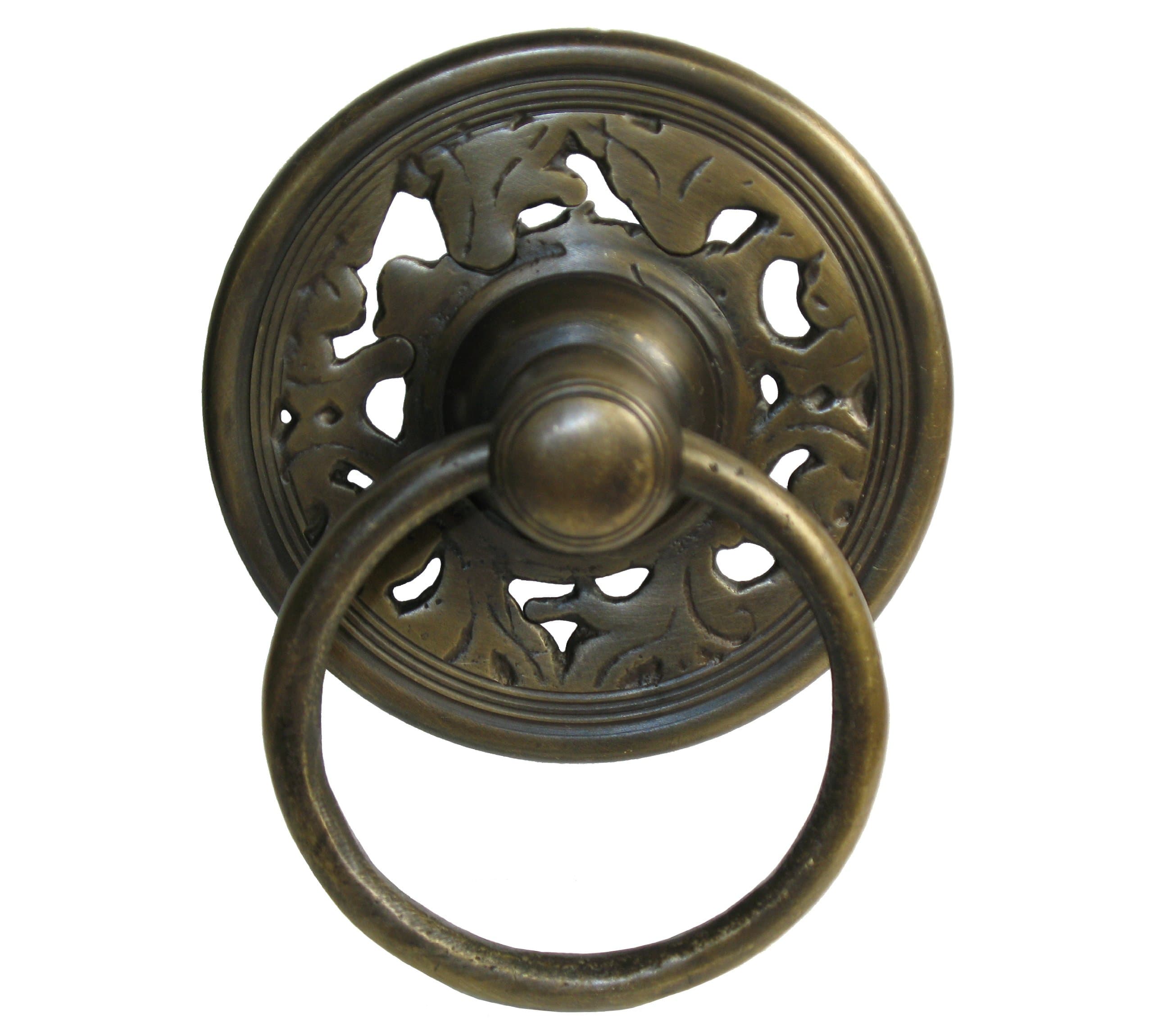 Gado Gado HardwareHRP1014 Ring Pull with Carved Filigree Backplate