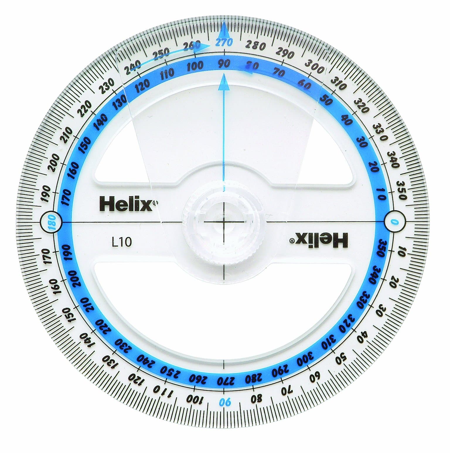 Helix 10cm 360 degree Protractor Angle Measure