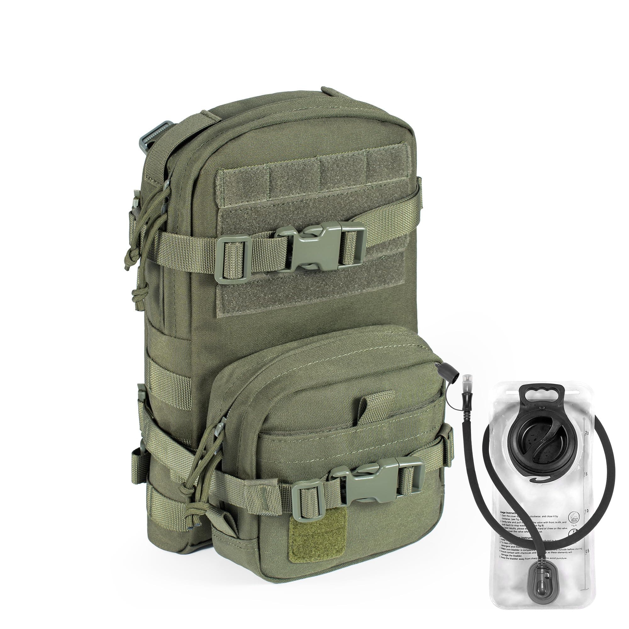 Tactical Small MOLLE Hydration Pack Outdoor Water Bladder Carrier Pack for Vest Backpack