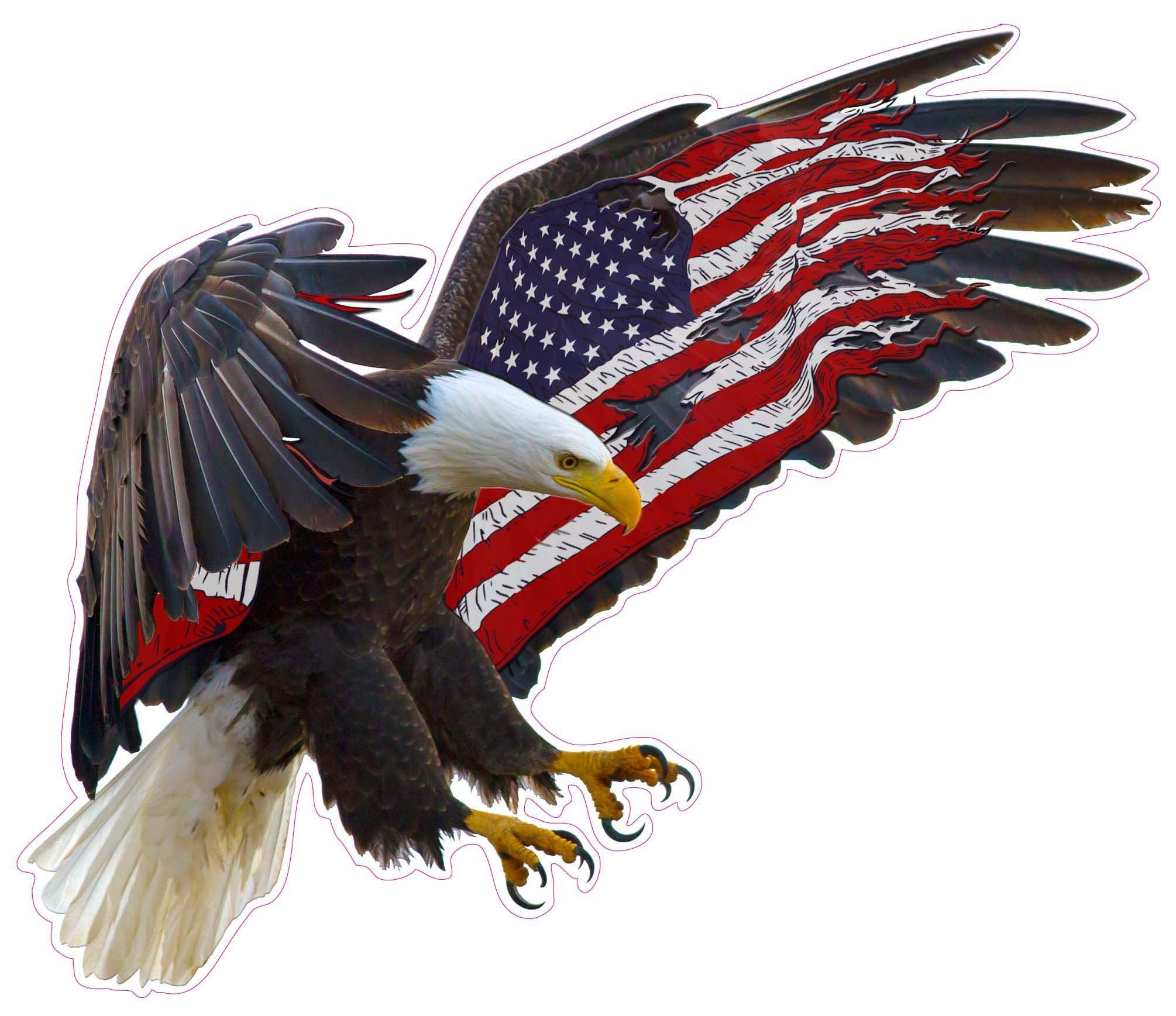American Eagle American Flag 12" Decal Sticker