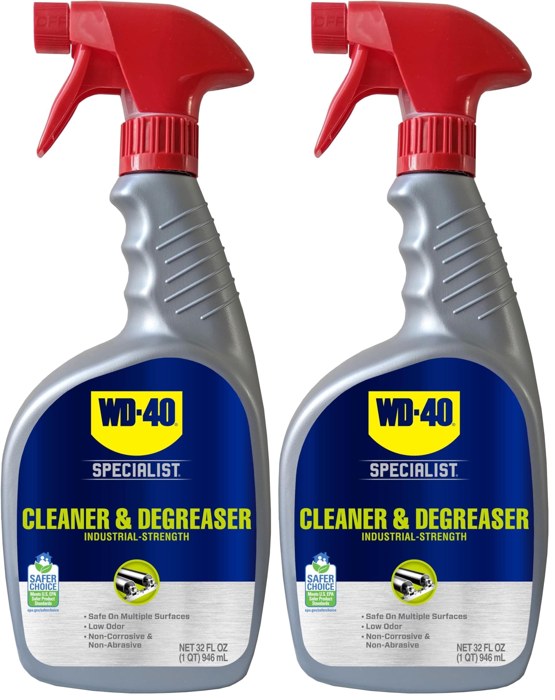 WD-40 Specialist Cleaner & Degreaser, Multi-Surface Cleaning Solution, Great for cleaning grills and grill parts, 32 OZ [Non-Aerosol Trigger] (Pack of 2)