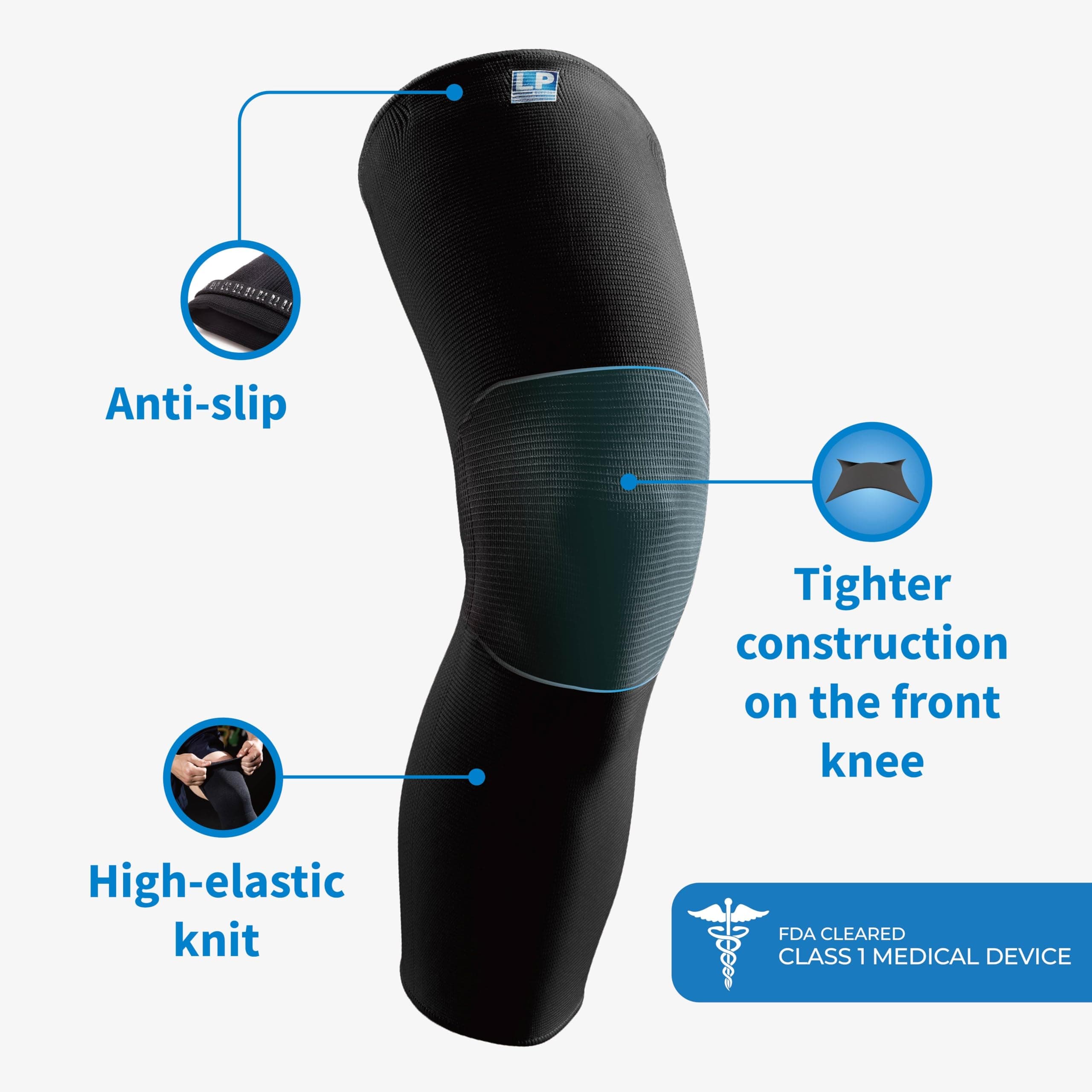 LP SUPPORT 667R1 LEG SLEEVE BLACK- M