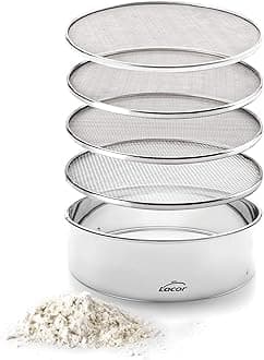 LACORInterchangeable 4 Mesh Sieve, Stainless Steel, Silver, 23 cm