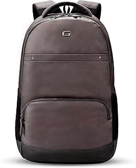 Gear Vintage2 Anti Theft Faux Leather 28 Ltrs Brown Laptop Backpack (LBPVG2LTH0201)