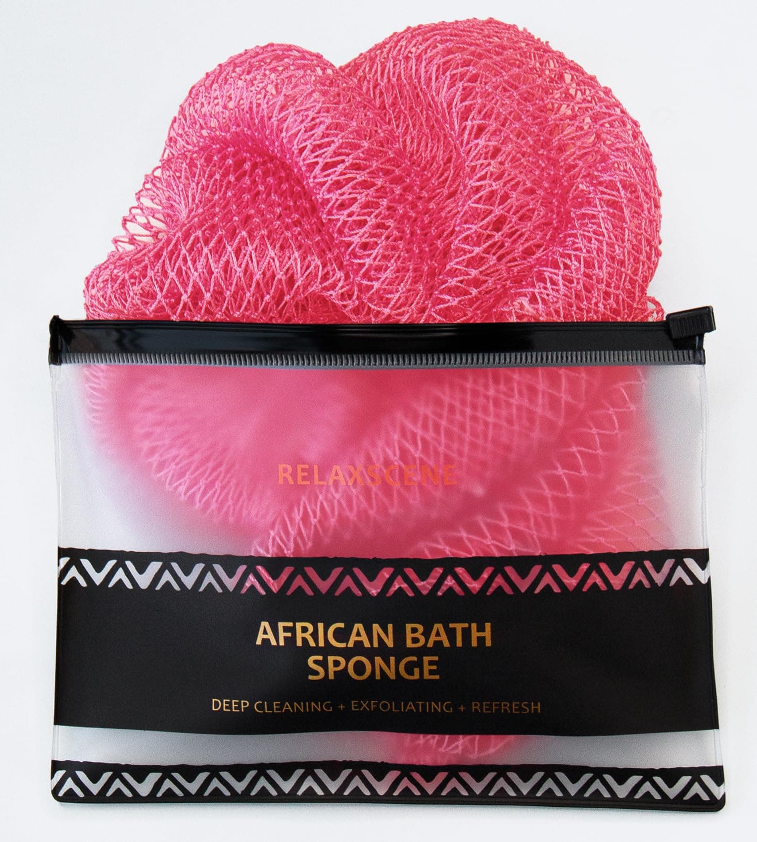 African Net Sponge Authentic - Exfoliating Back Scrub Bath Sponge with Knots - Afro Scrub Body Scrubber Exfoliator Washcloth - African Body Care Daily Use Shower Essentials