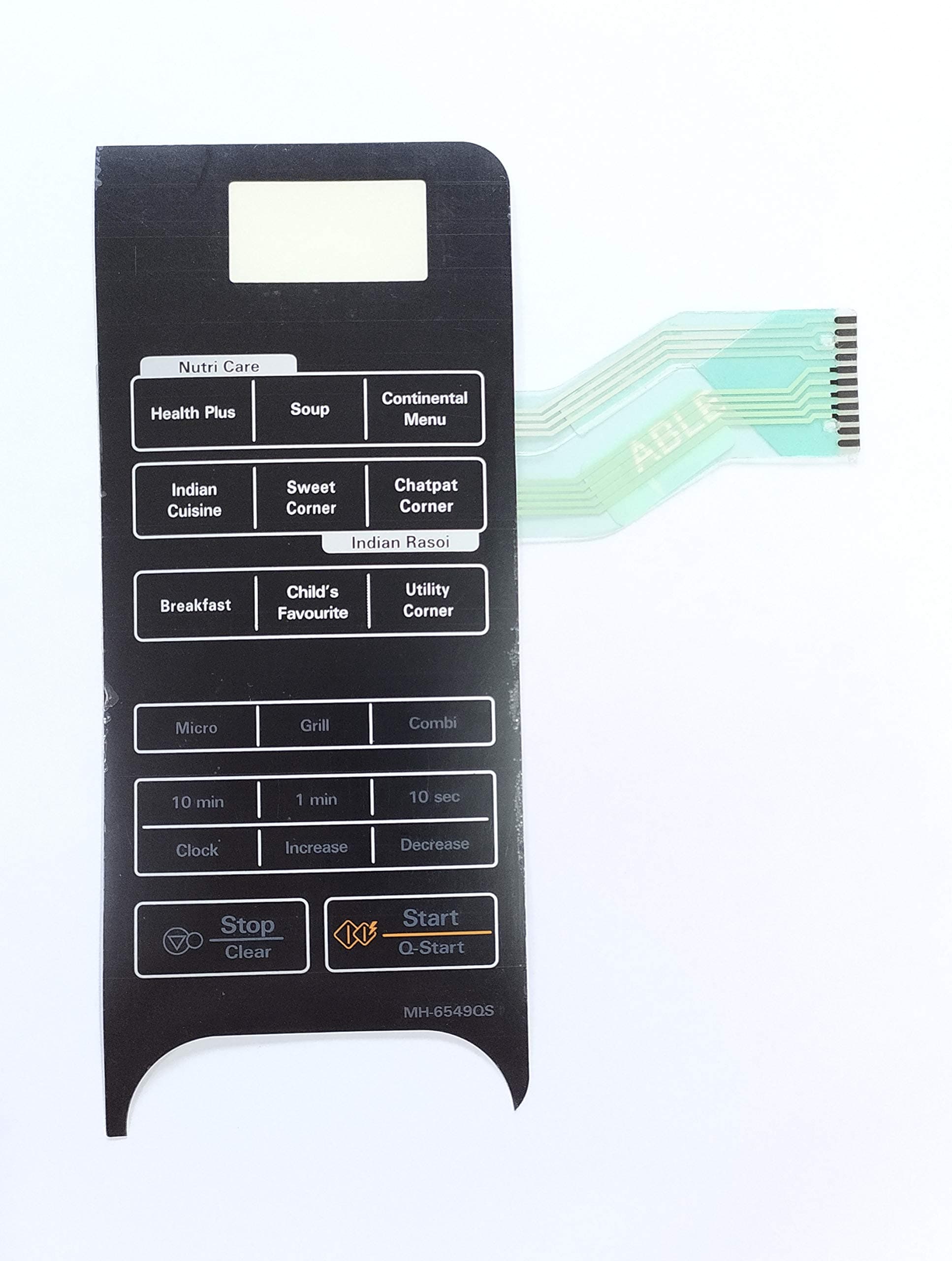 Able MH6549QS Microwave Oven Membrane Keypad
