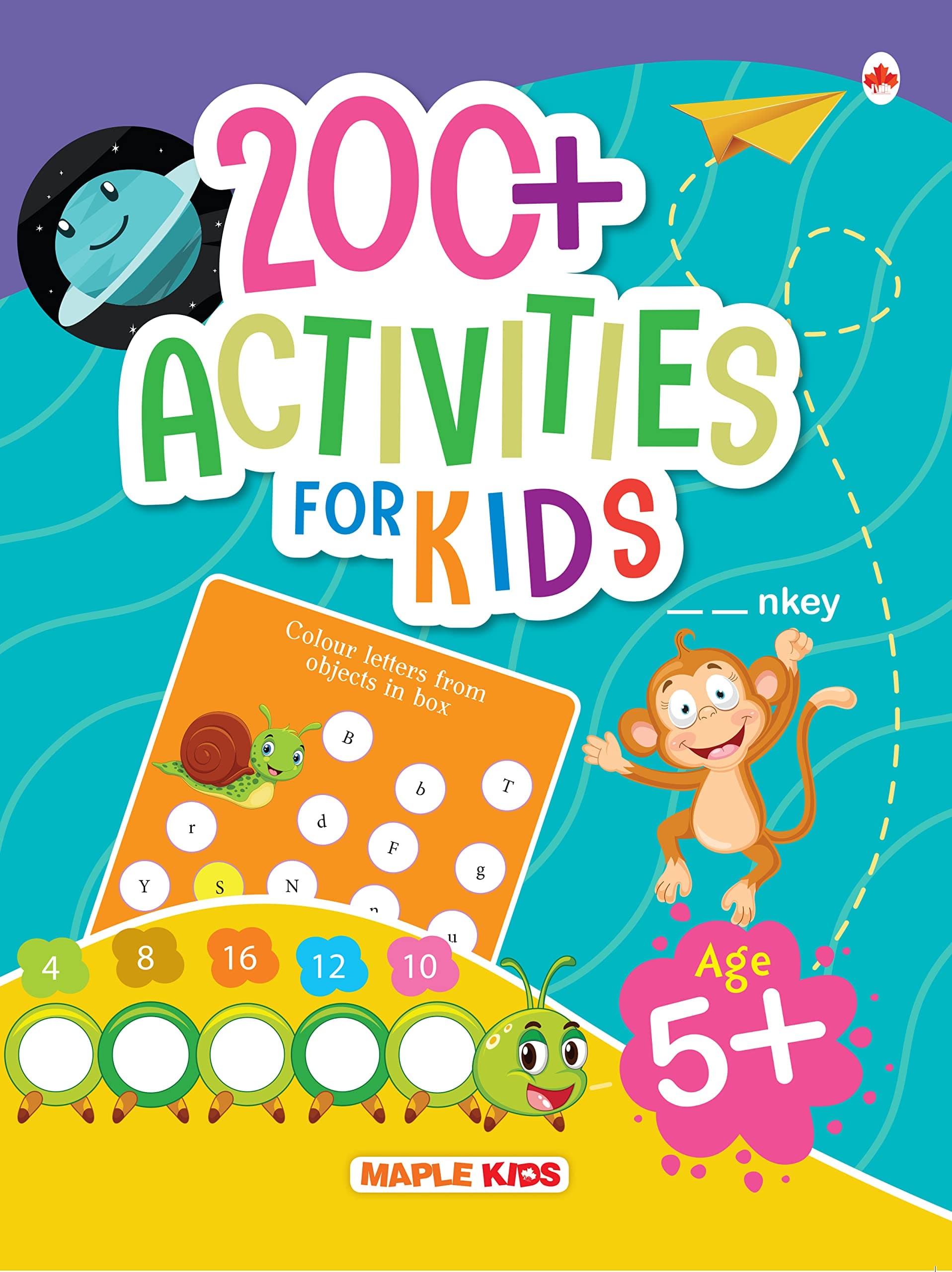Brain Boosting Activity Book for Kids - 200+ Activities for Age 5+ - Kids Activity Book - Early Learning - Activities for Children - Maths, English, Mazes, Spot the Differences, Word Search