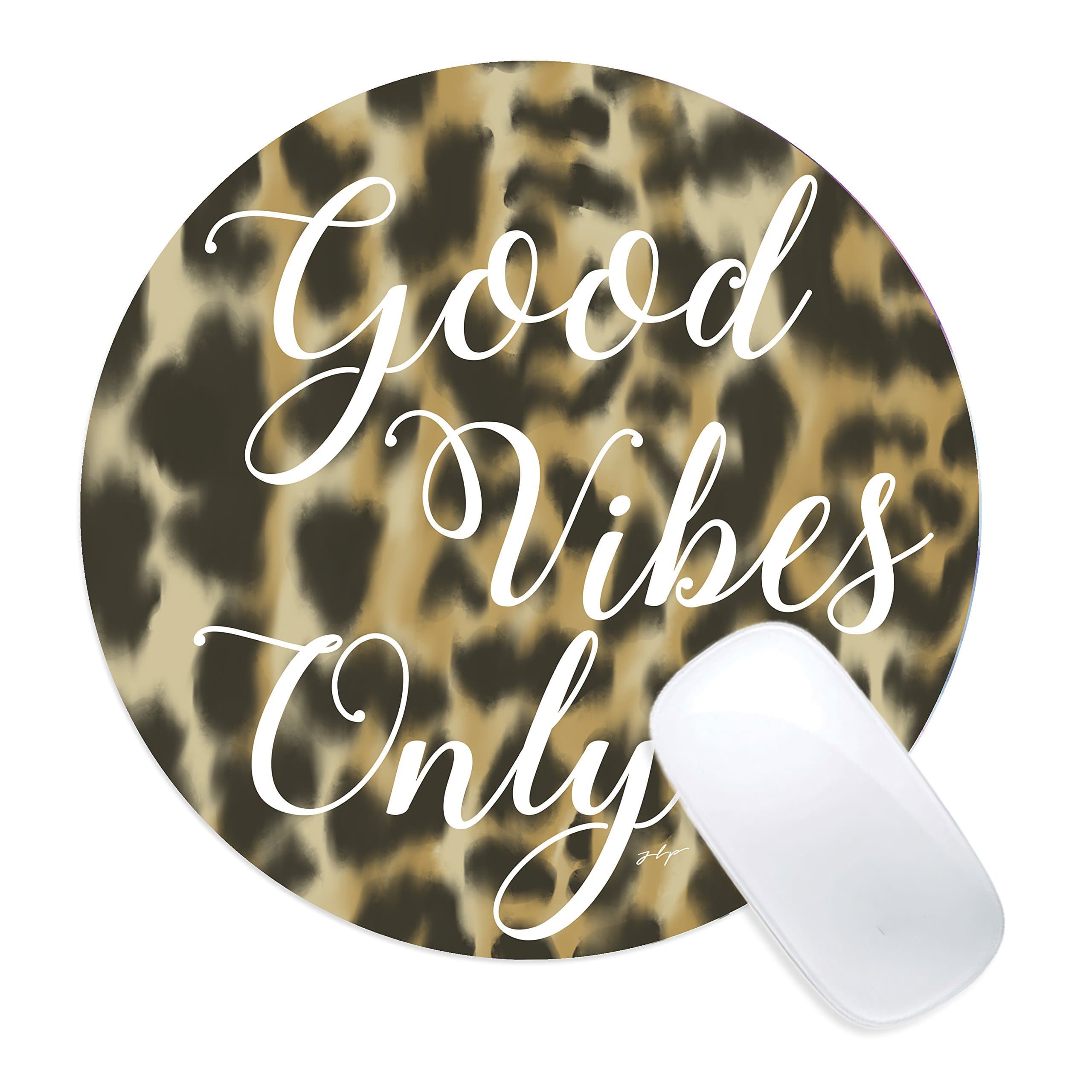 The Lux Nest Mouse Pad 8" Round Leopard Print Inspirational Quote for Coworkers Teachers Graduation New Job Girl boss