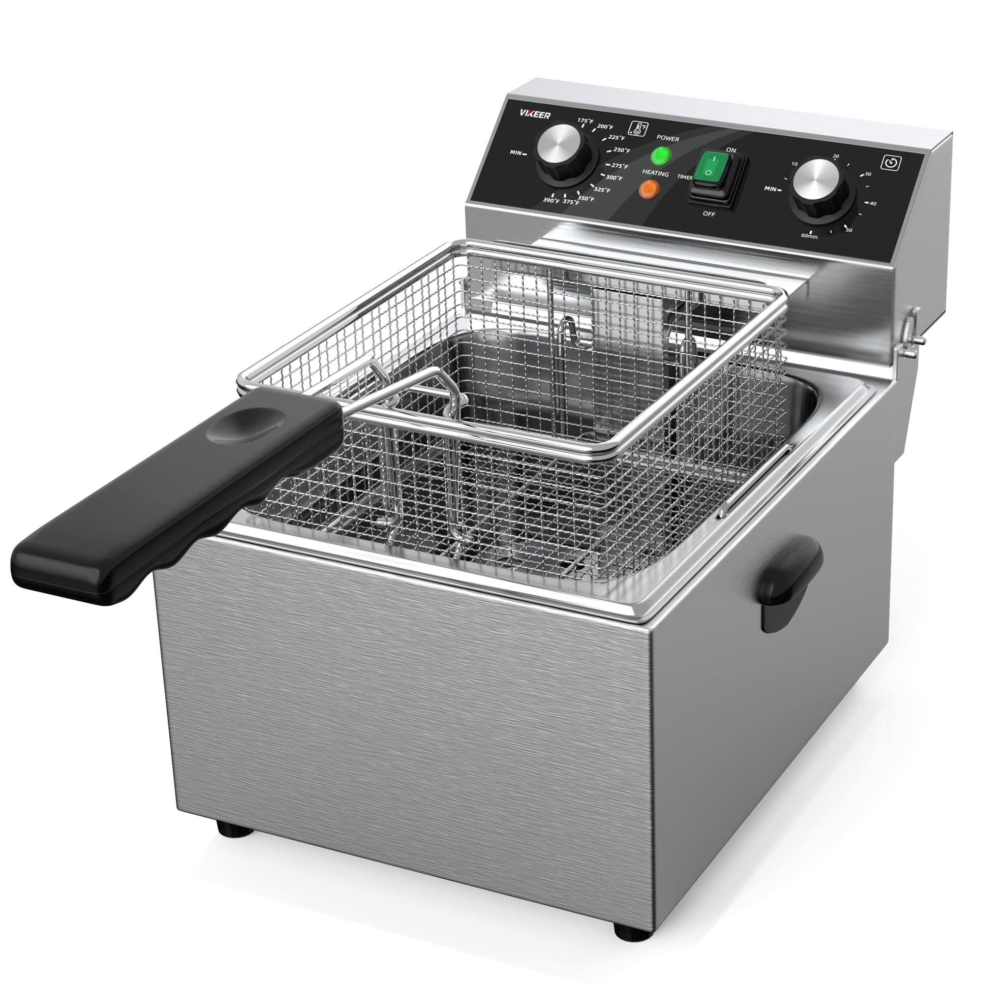 Electric deep fryer with timer