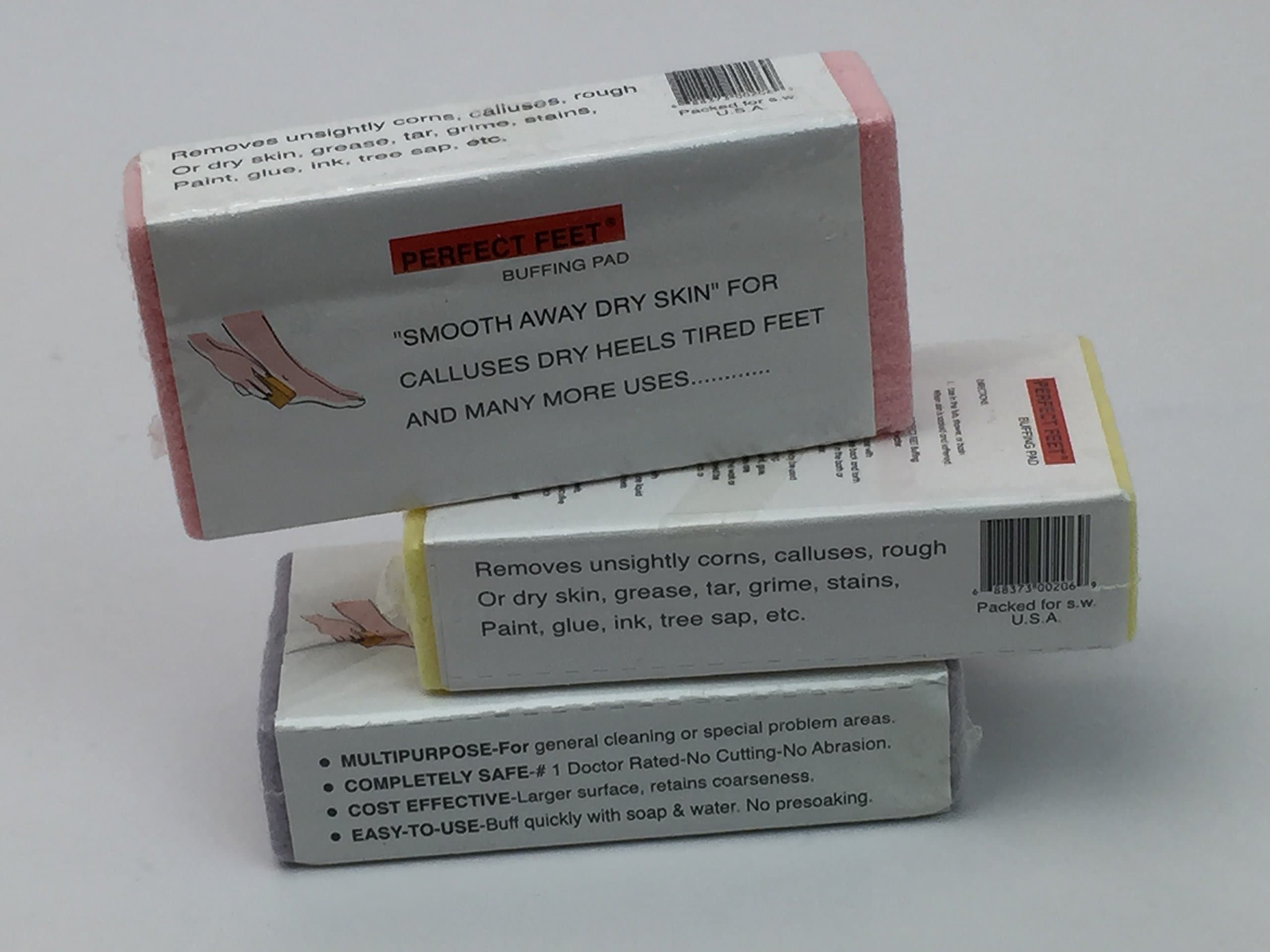 Pumice Buffing Pad Sponge Scrub Bar Block for Removing Callus & Smoothing Dry Skin (Quantity: 3 Pieces)