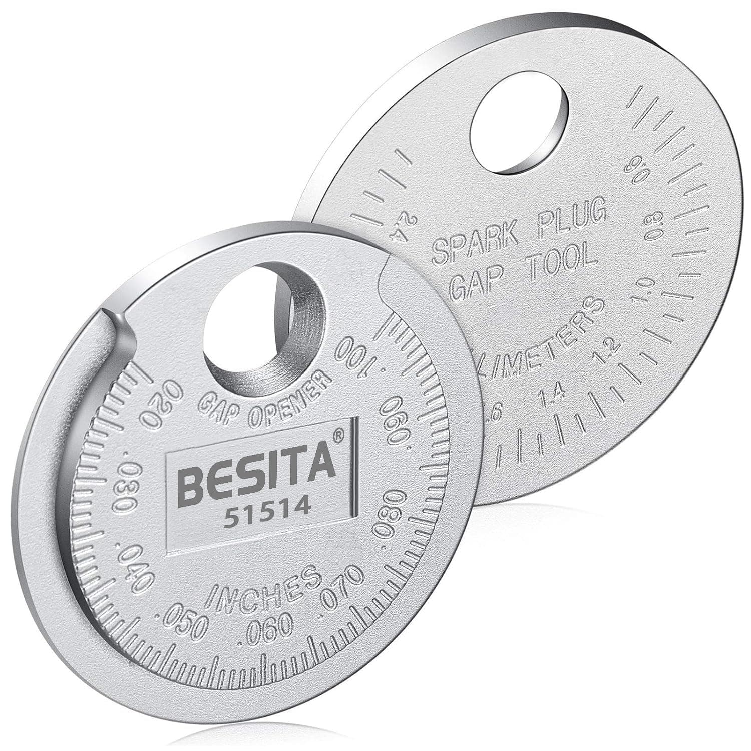 Spark Plug Gap Gauge - Spark Plug Gap Measuring Tool Scaled from .020" to .100"