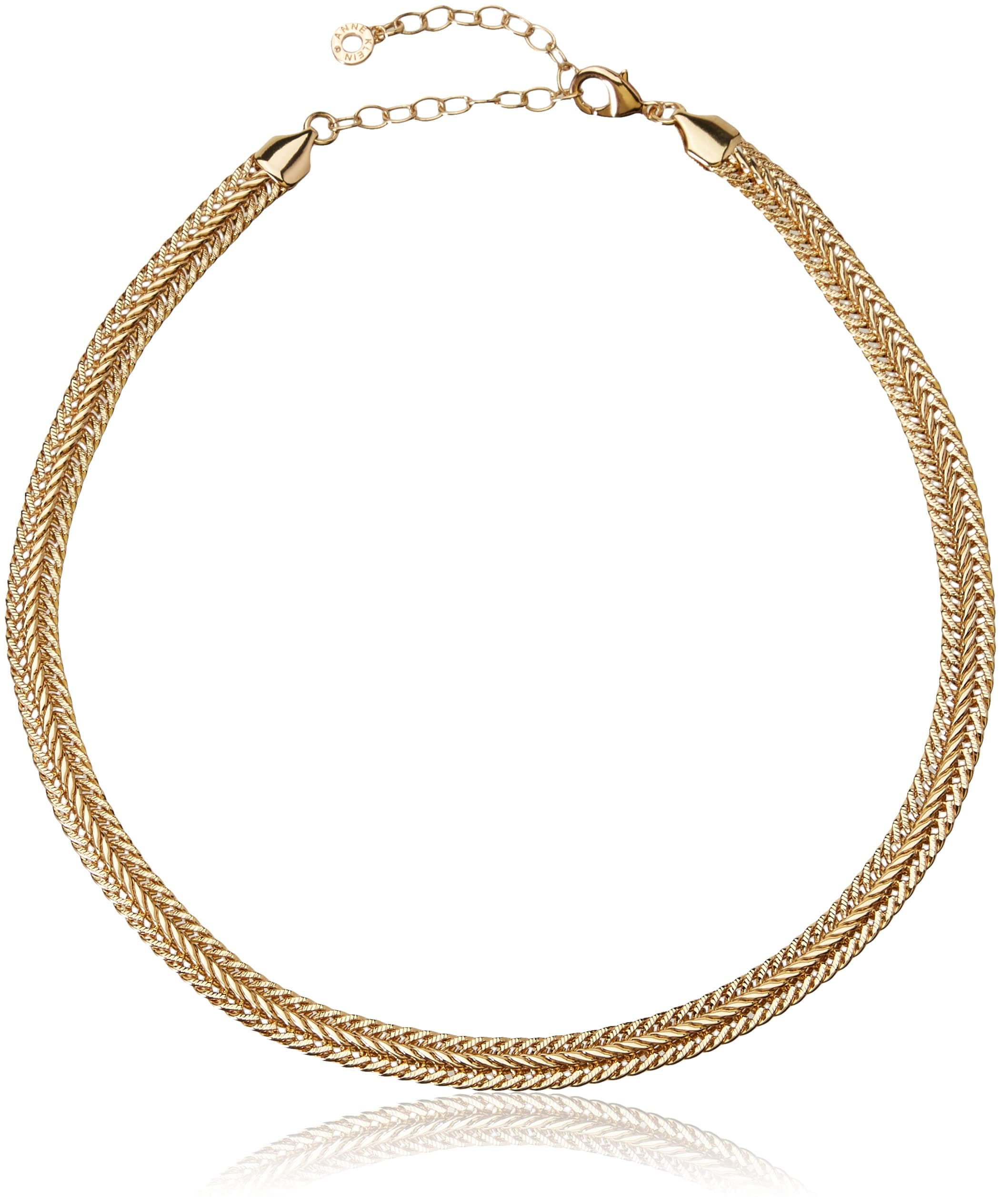Anne Klein Classics Gold-Tone Flat Chain Necklace