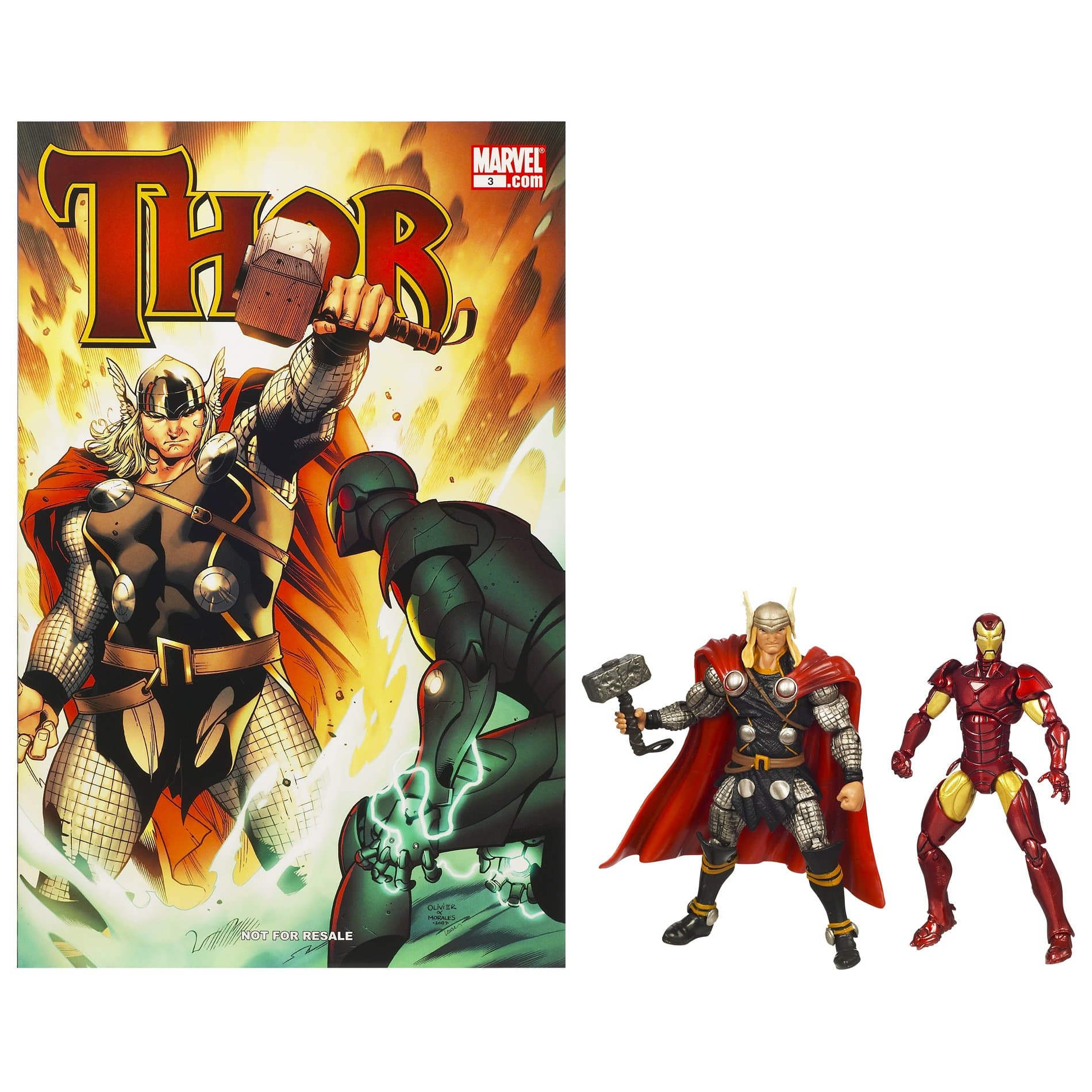 Hasbro Marvel Comic 2 Pack Thor Versus Iron Man