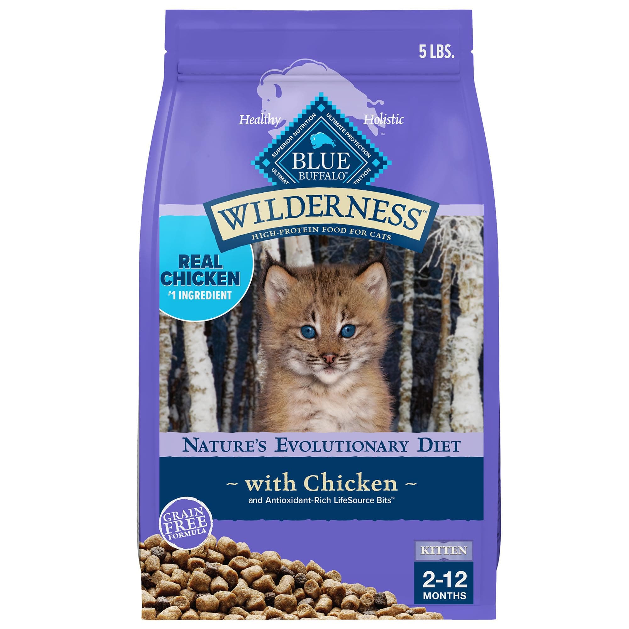 Blue Buffalo Wilderness, Chicken Kitten, 80 Ounce