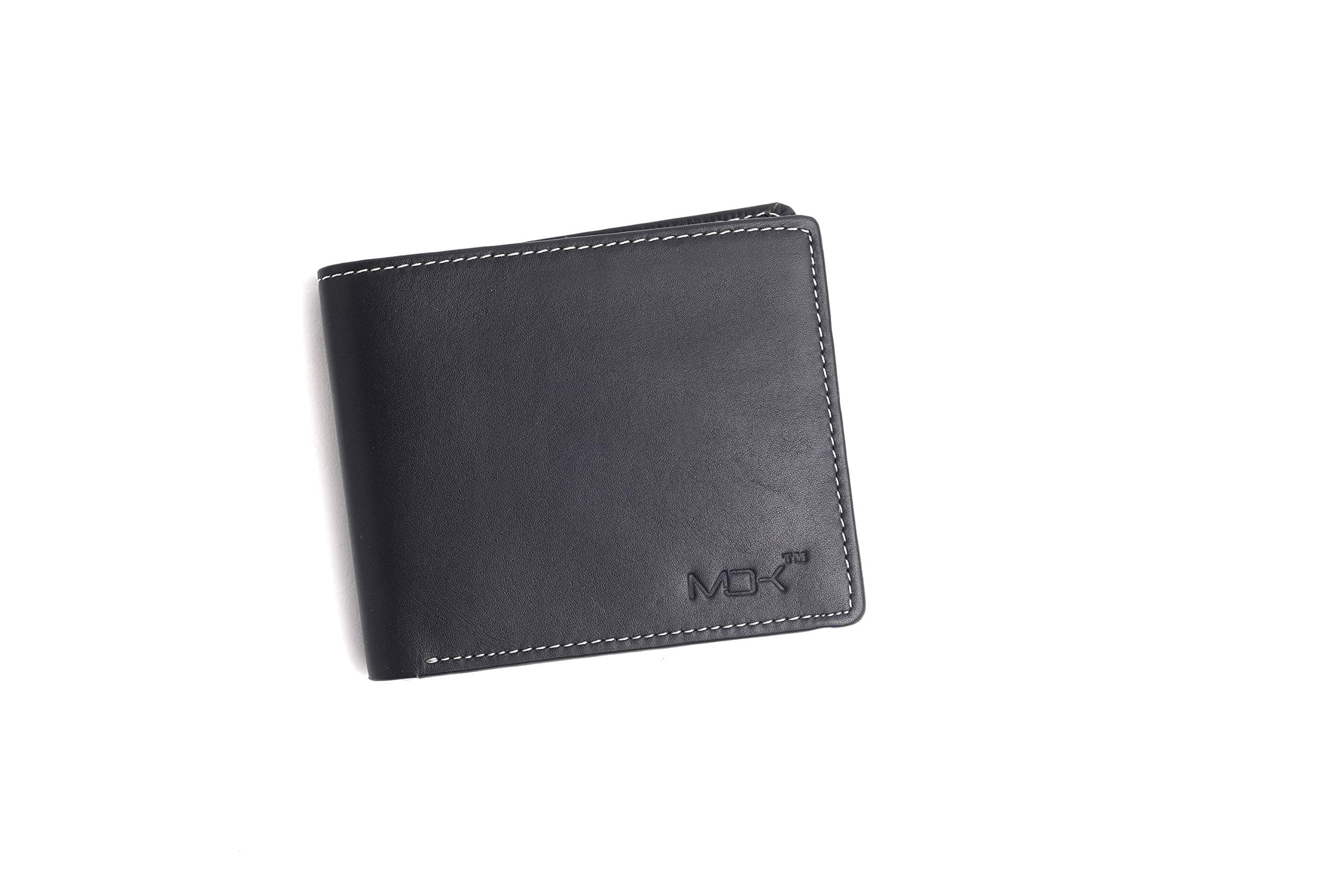 MOK WORLD Black Leather Men's Wallet
