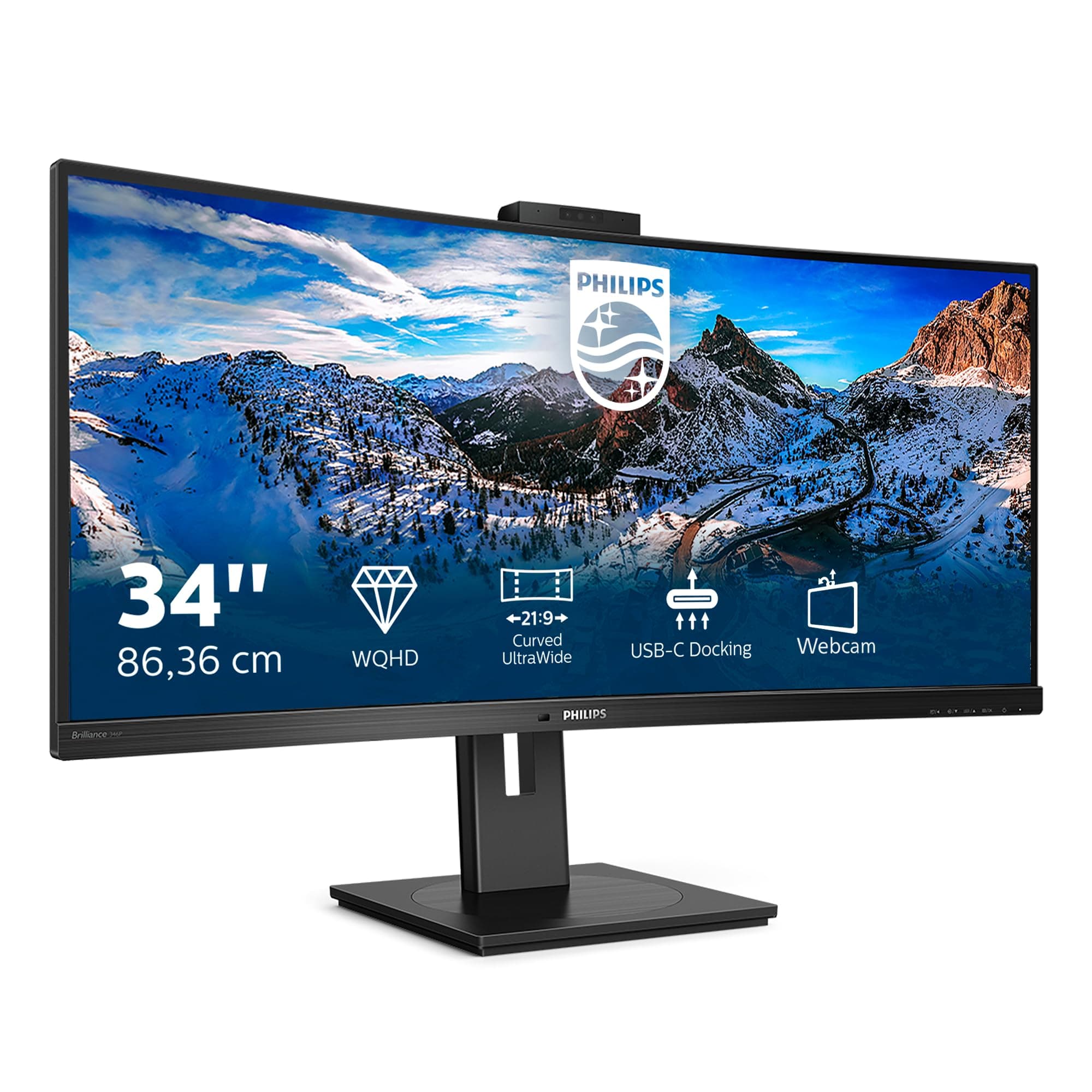 PHILIPS 346P1CRH MON 34 LCD CURVO USB-C