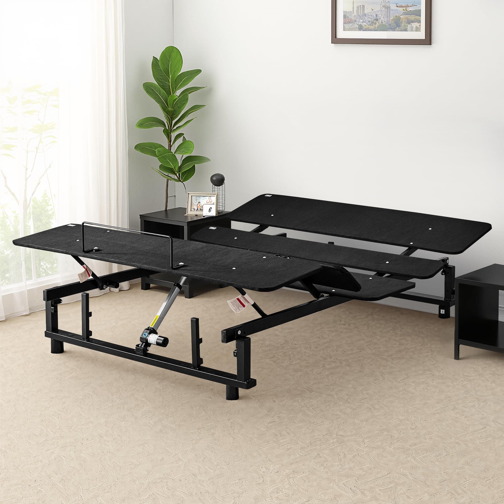 Adjustable Bed Frame with Head and Foot Incline, Zero Gravity King Adjustable Bed Frame, Wireless Remote, Whisper Quiet Durable Motor