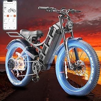 Eahora Romeo Pro 2/3 Ebike 1600W/4000W/5600W Electric Bike for Adults 34/46/50MPH 200 Miles Long Range Dual Motor 48/70/80AH Battey Electric Mountain Bike Dual Hydraulic Brakes Full Suspension EBike
