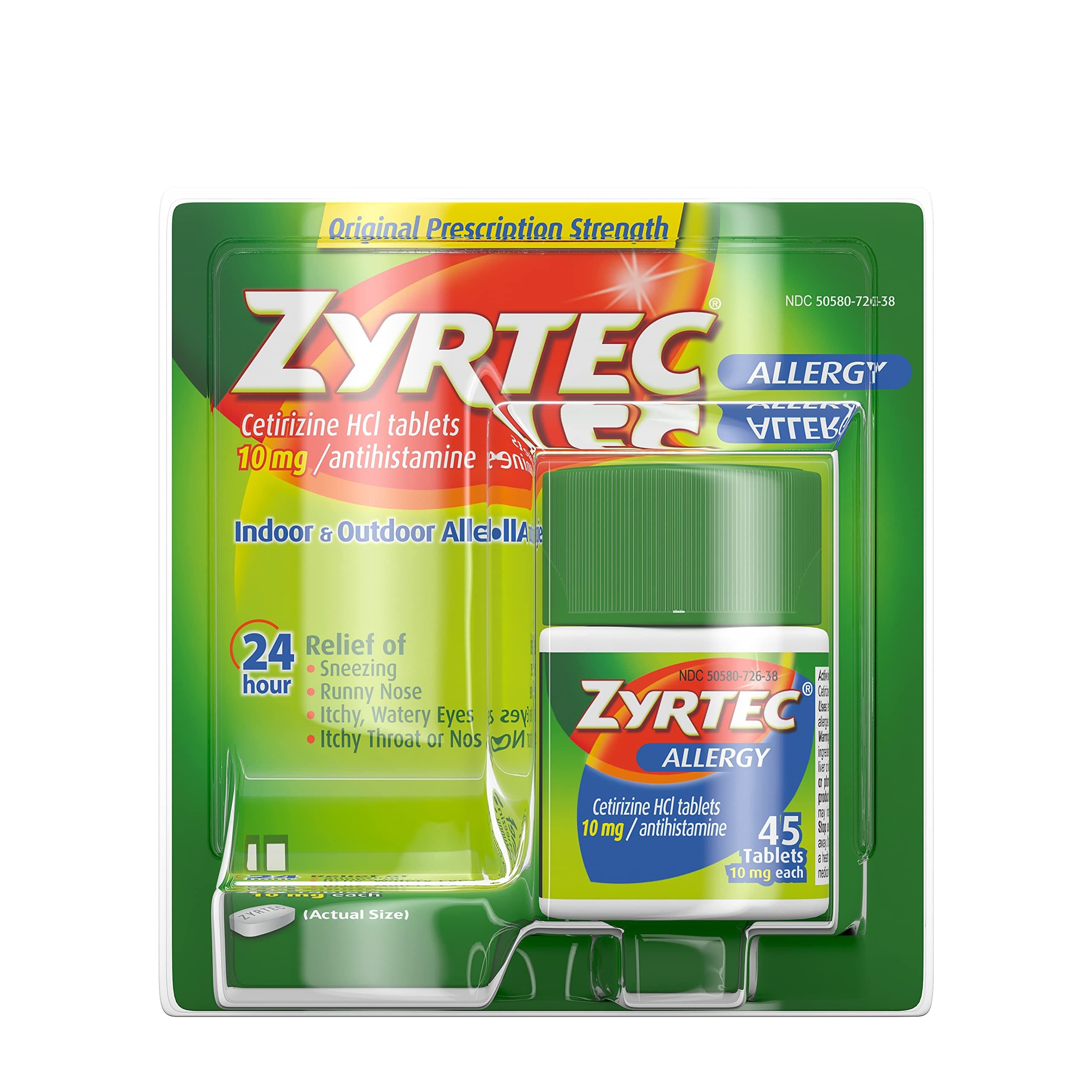 ZyrtecTablets, 45 Count, 10 mg (Pack of 2)