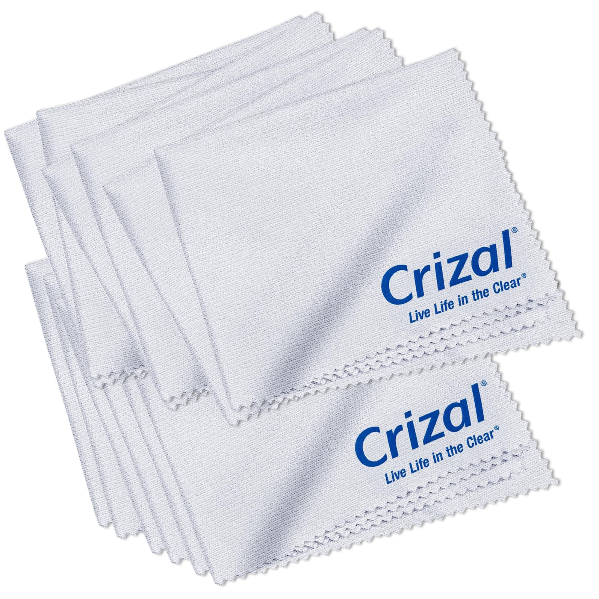 Crizal Eyeglass Cleaning Cloths – 12 Pack Premium Microfiber – Designed & Tested for AR-Coated Lenses – Trusted by Optical Professionals
