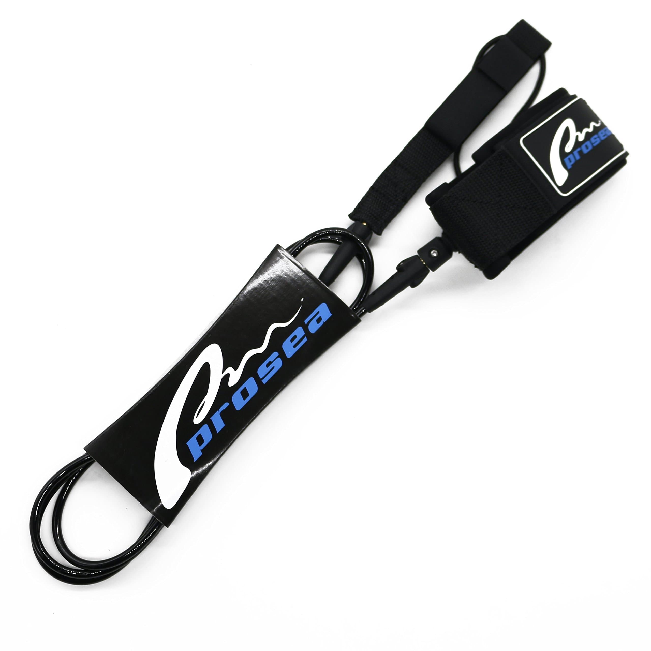 Prosea SL01S Soft and Elastic Material Surfboard Leash with Double Copper Swivel Surfing Leash Diameter Φ 5.5mm and 6ft long