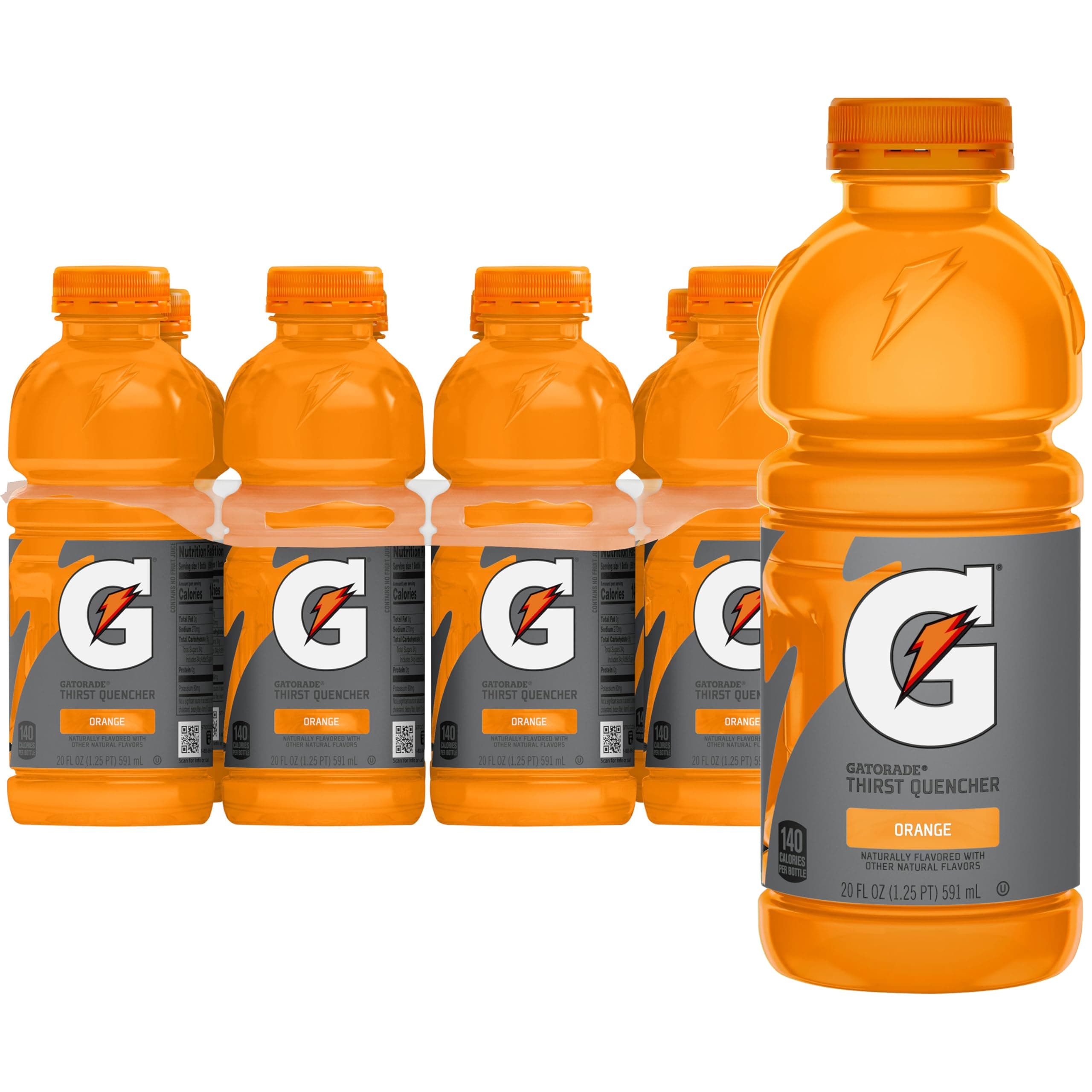 Thirst Quencher, Orange, 8 ct, 20 oz