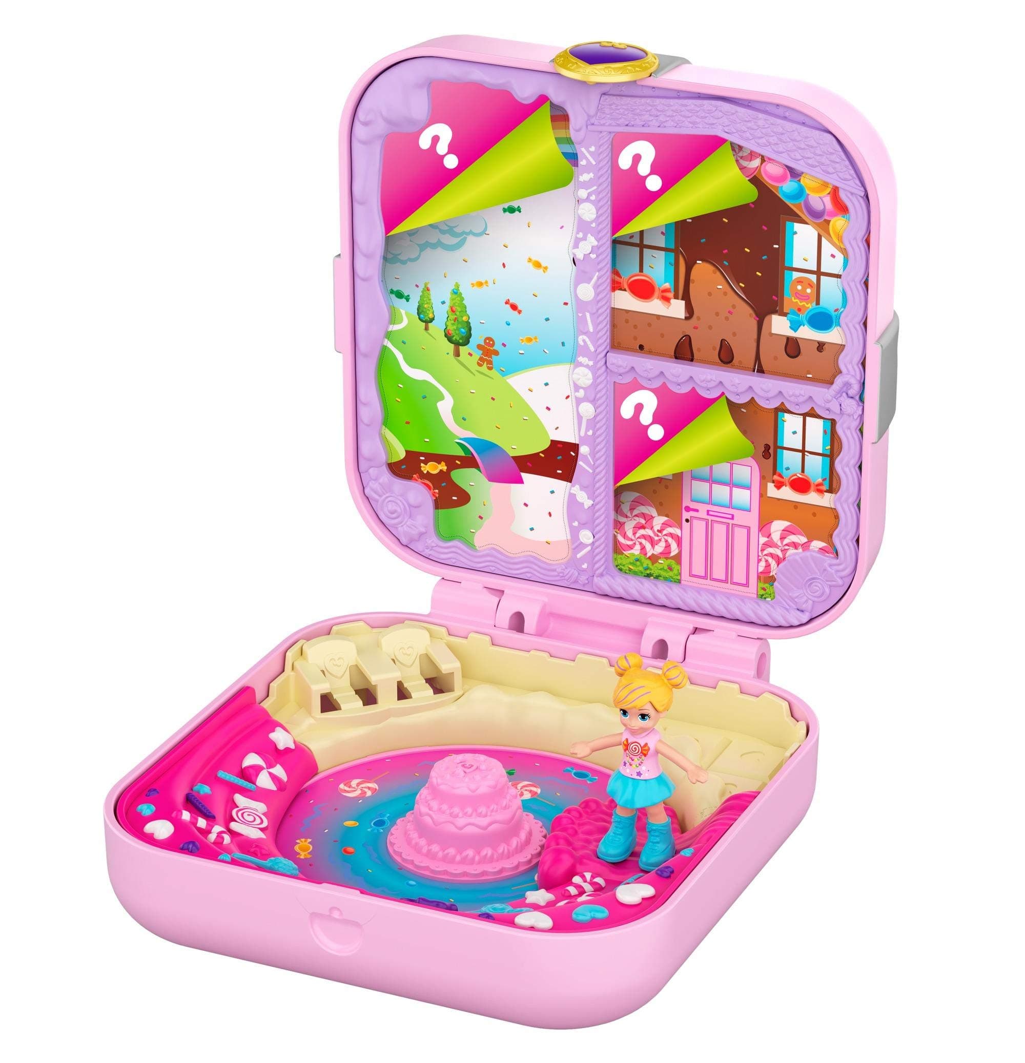 Hidden Hideouts Polly Candy Adventure Compact, Micro Doll and Accessories, Multi