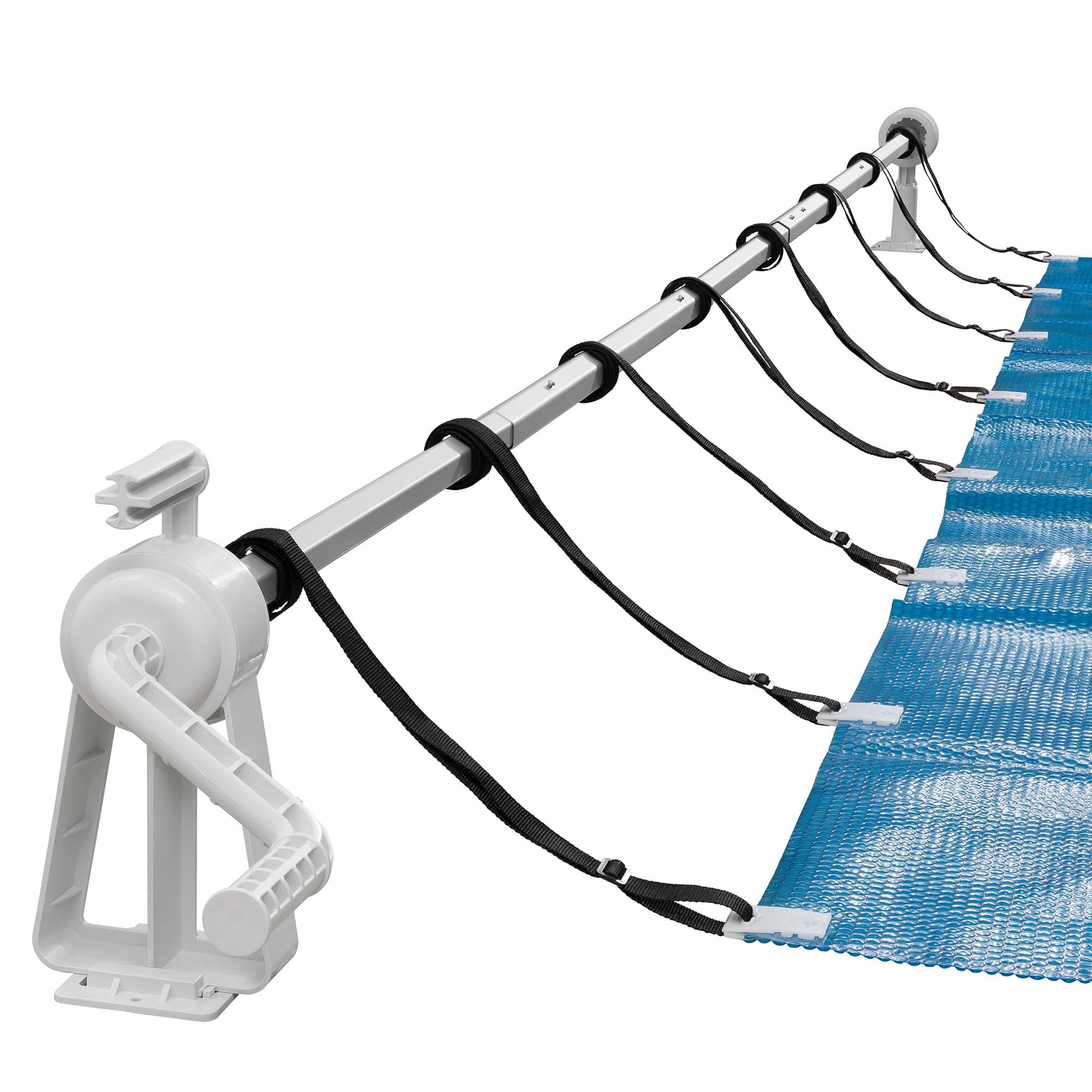 Arebos Pool Reel System for Pool Covers | 3.4-20.2 ft (1.05-6.15 m) | Weatherproof material