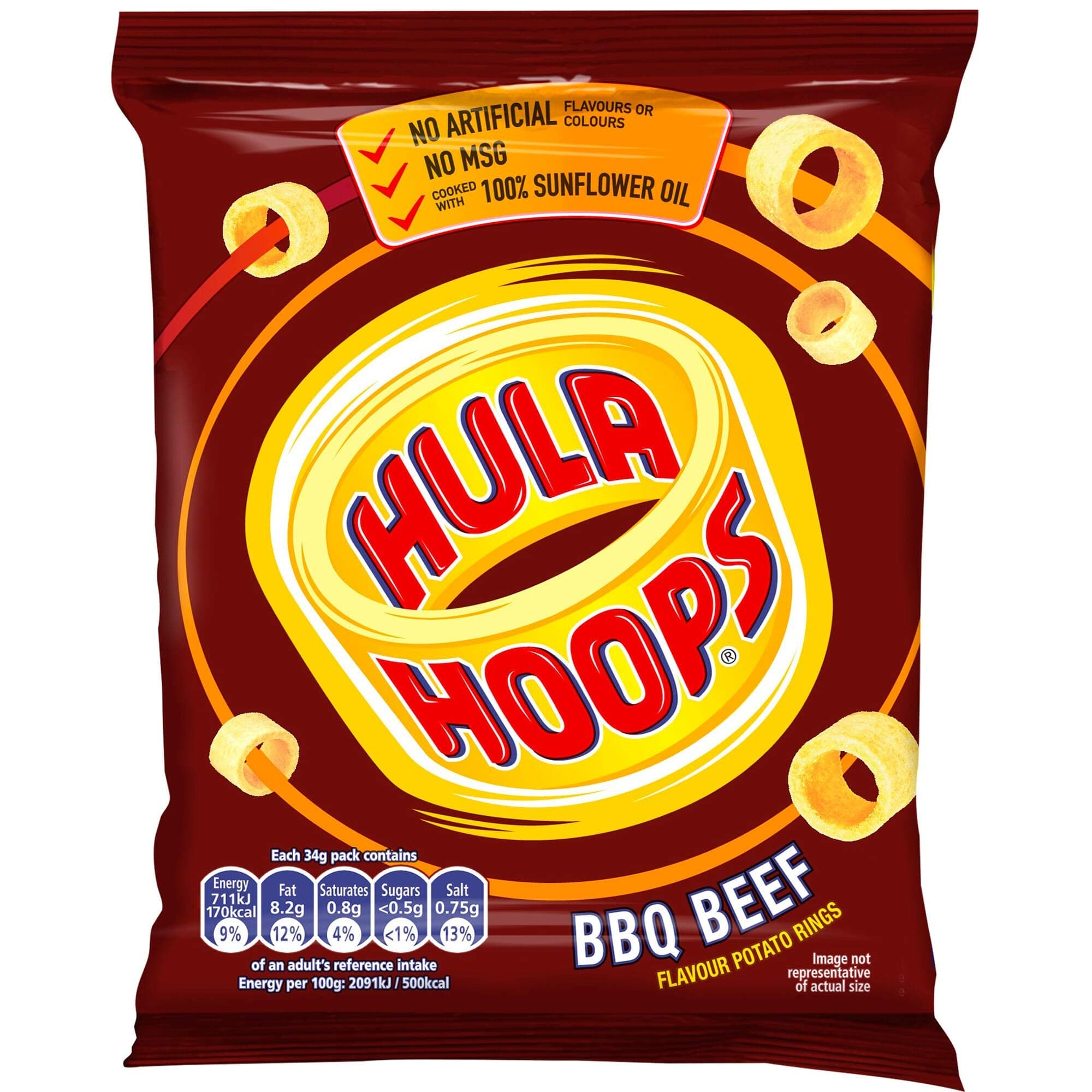 KP Hula Hoops BBQ Beef - 32x34g