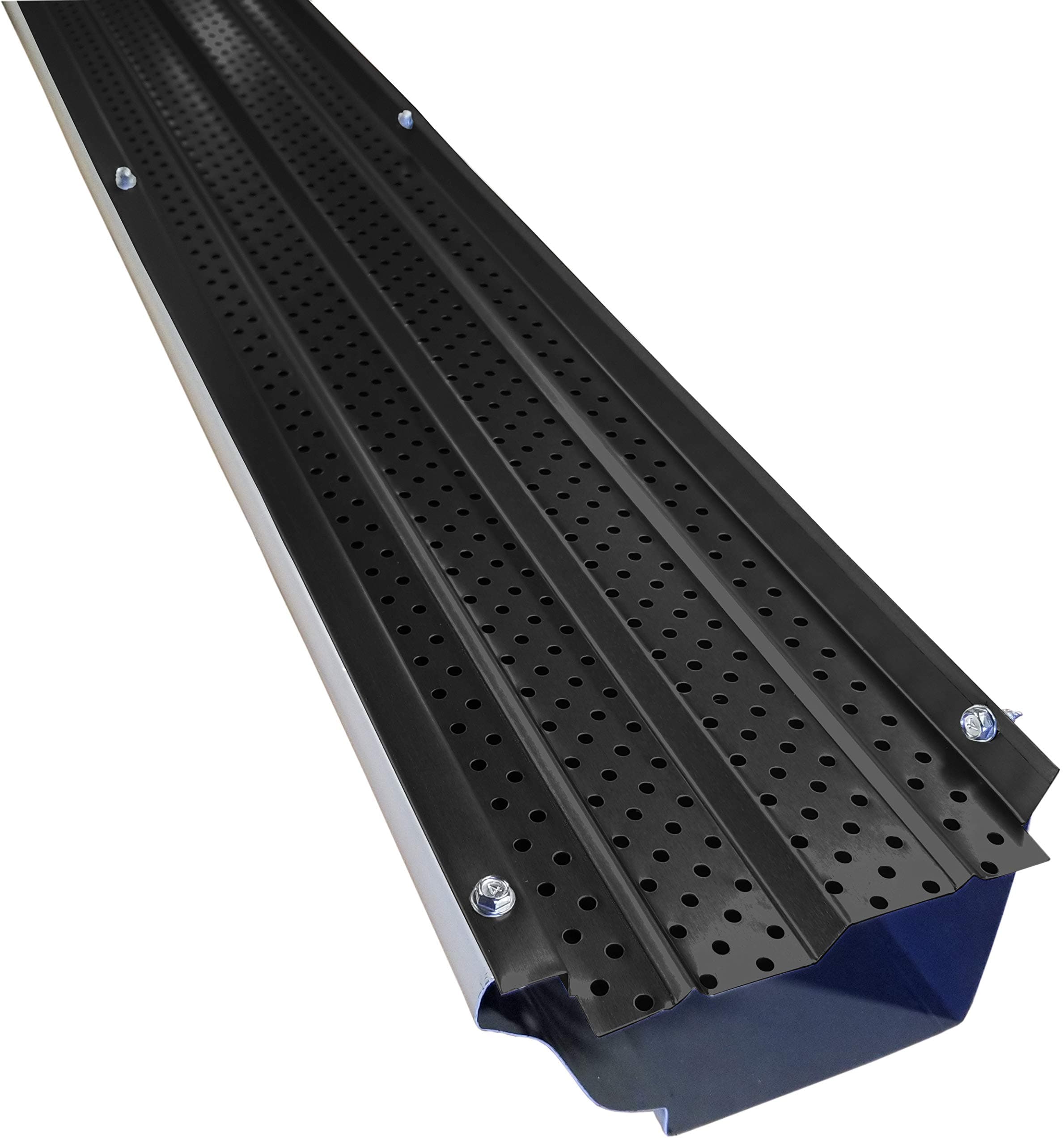 FlexxPoint High Clearance 30 Year Gutter Cover System, Thermal Thaw Black 5 Inch Gutter Guards, 22 Ft.