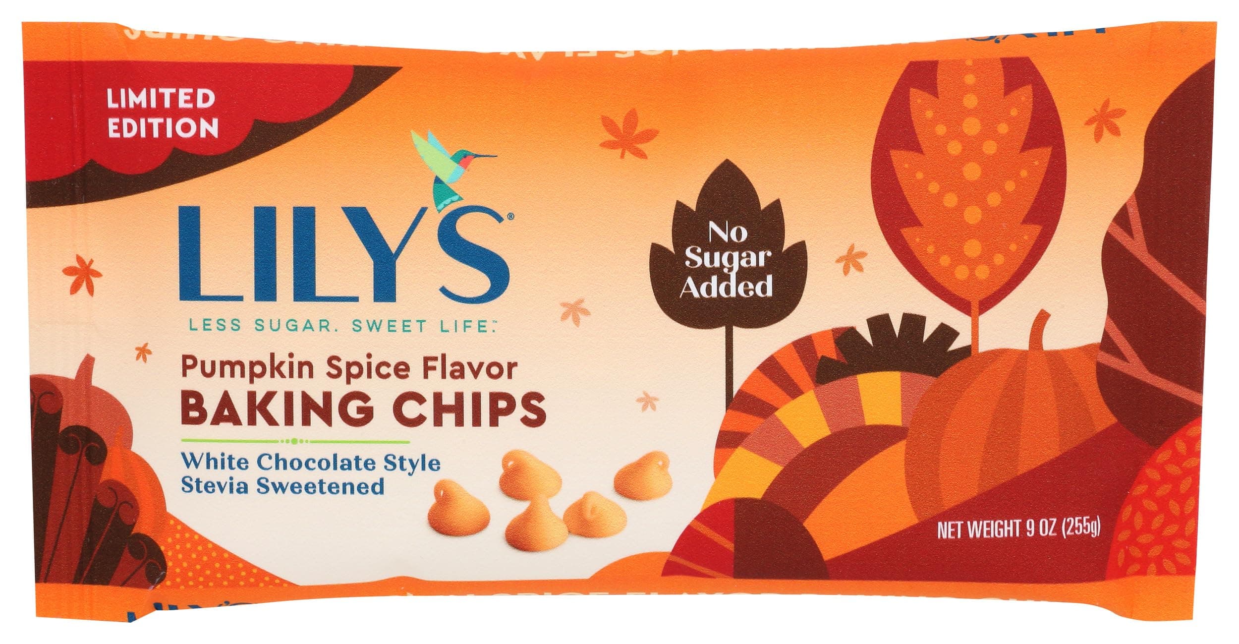 LILYS CHOCOLATE Pumpkin Spice White Chocolate Baking Chips, 9 OZ