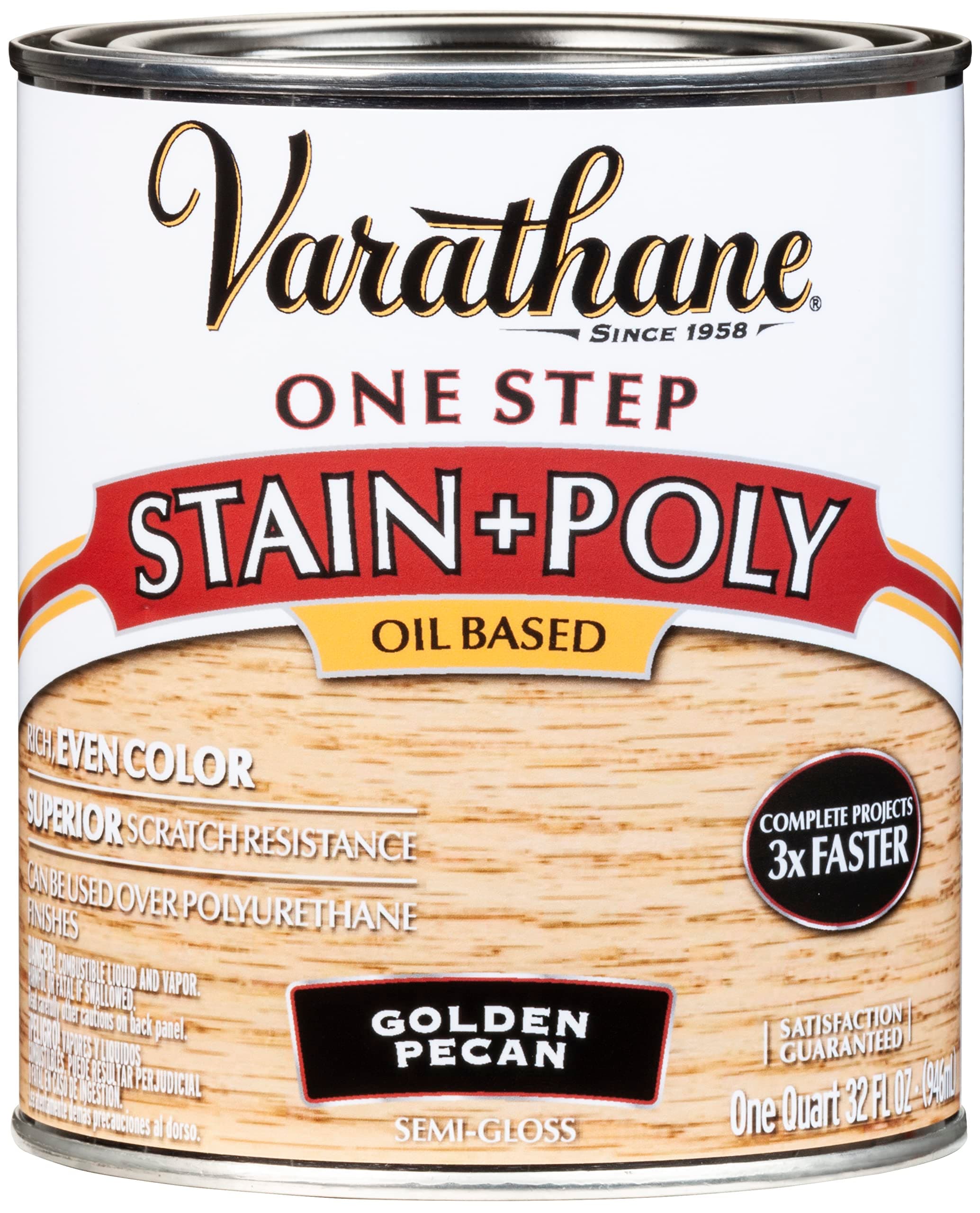 Rust-Oleum Varathane One Step Stain & Polyurethane Oil-Based Quart
