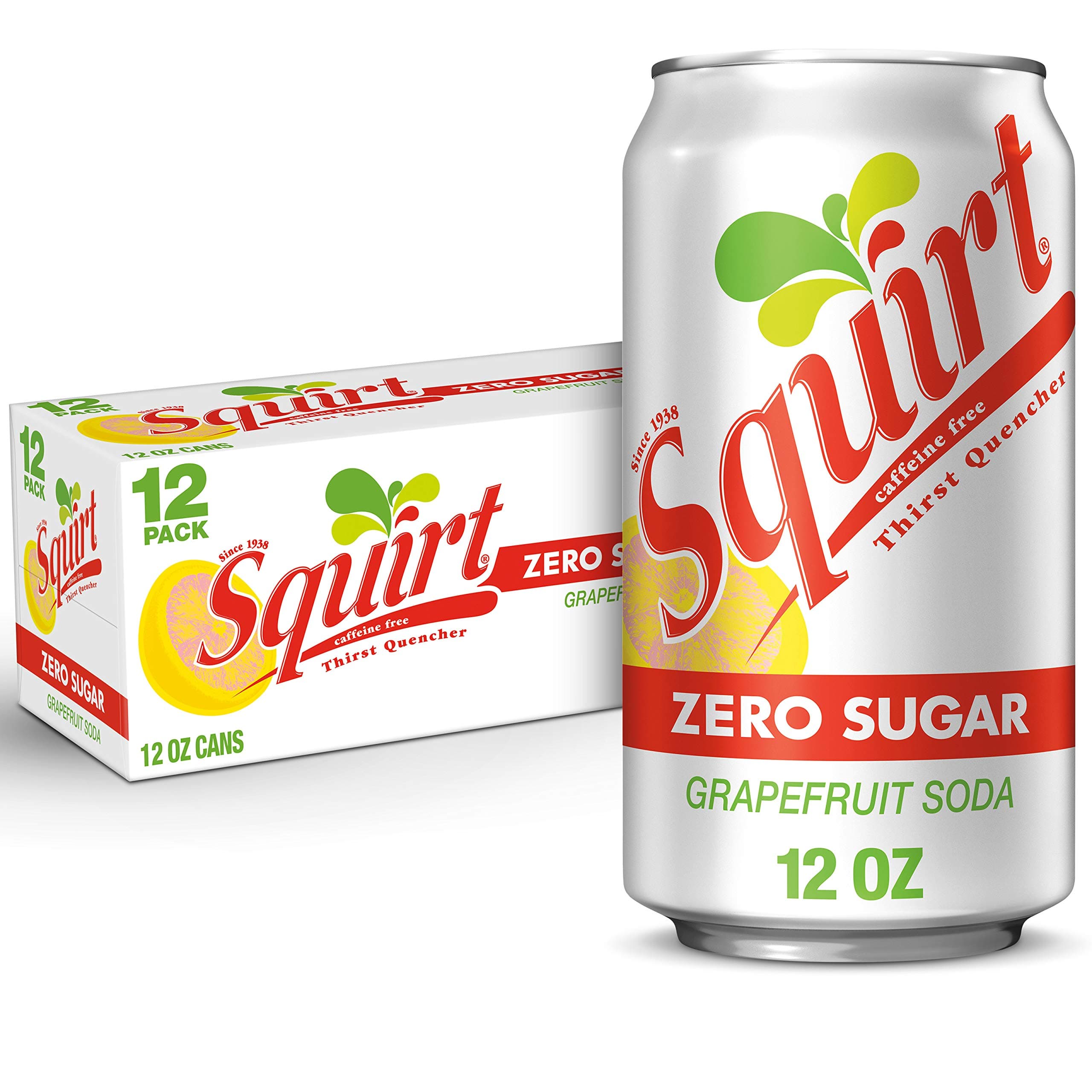 Zero Sugar Grapefruit Soda, 12 fl oz cans, 12 pack