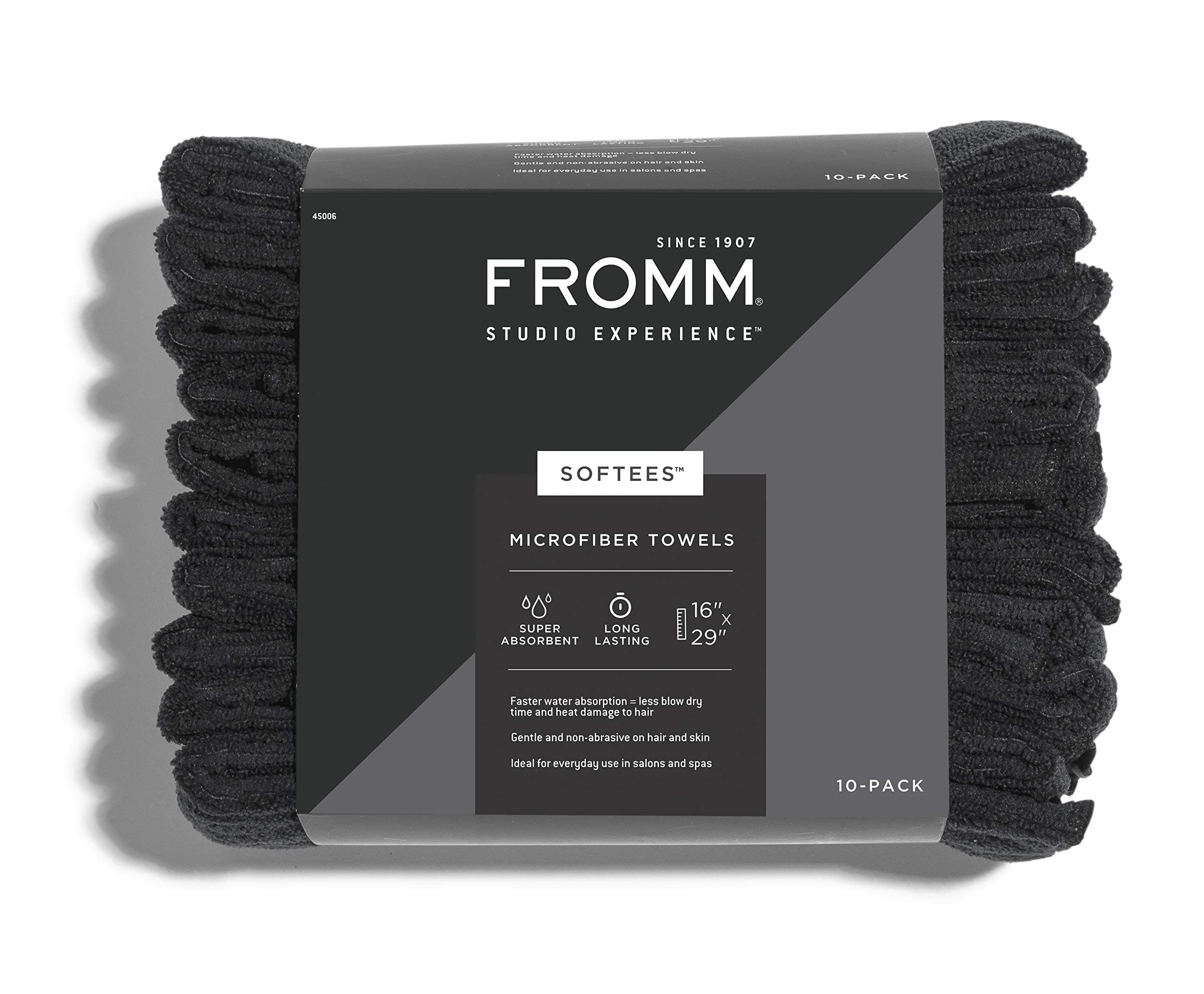 Softees Towels with Duraguard, Black, 10pk