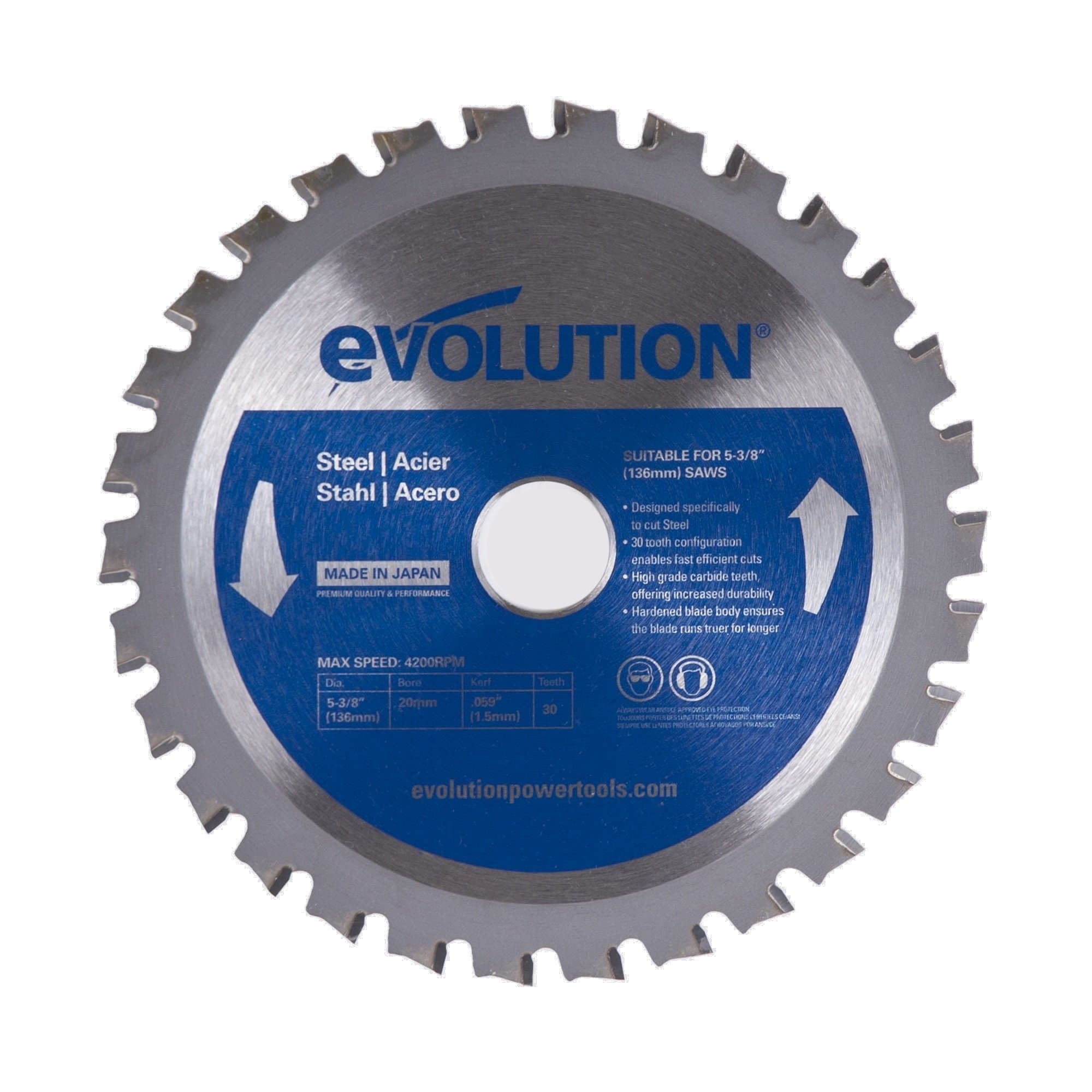 5-3/8BLADEST Steel Cutting Saw Blade, 5-3/8-Inch x 30-Tooth