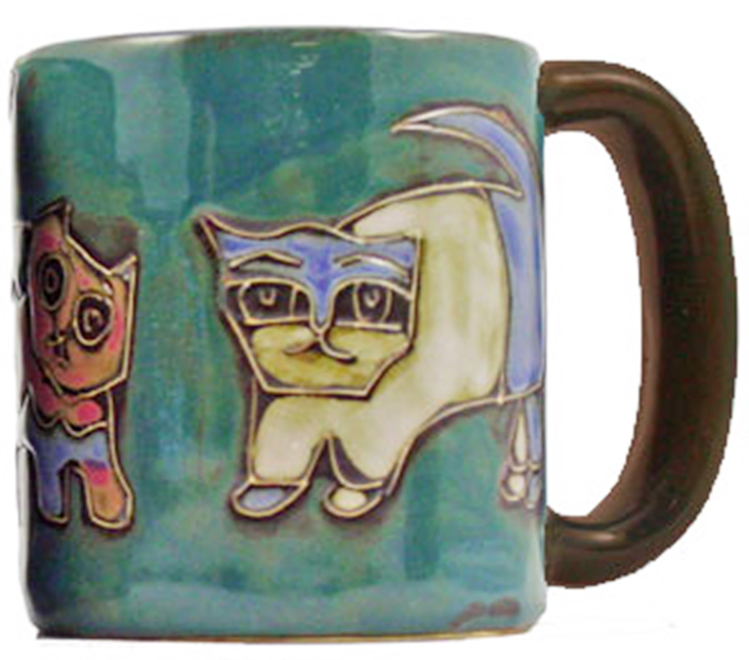 Mug - Cats - Green - 16 oz