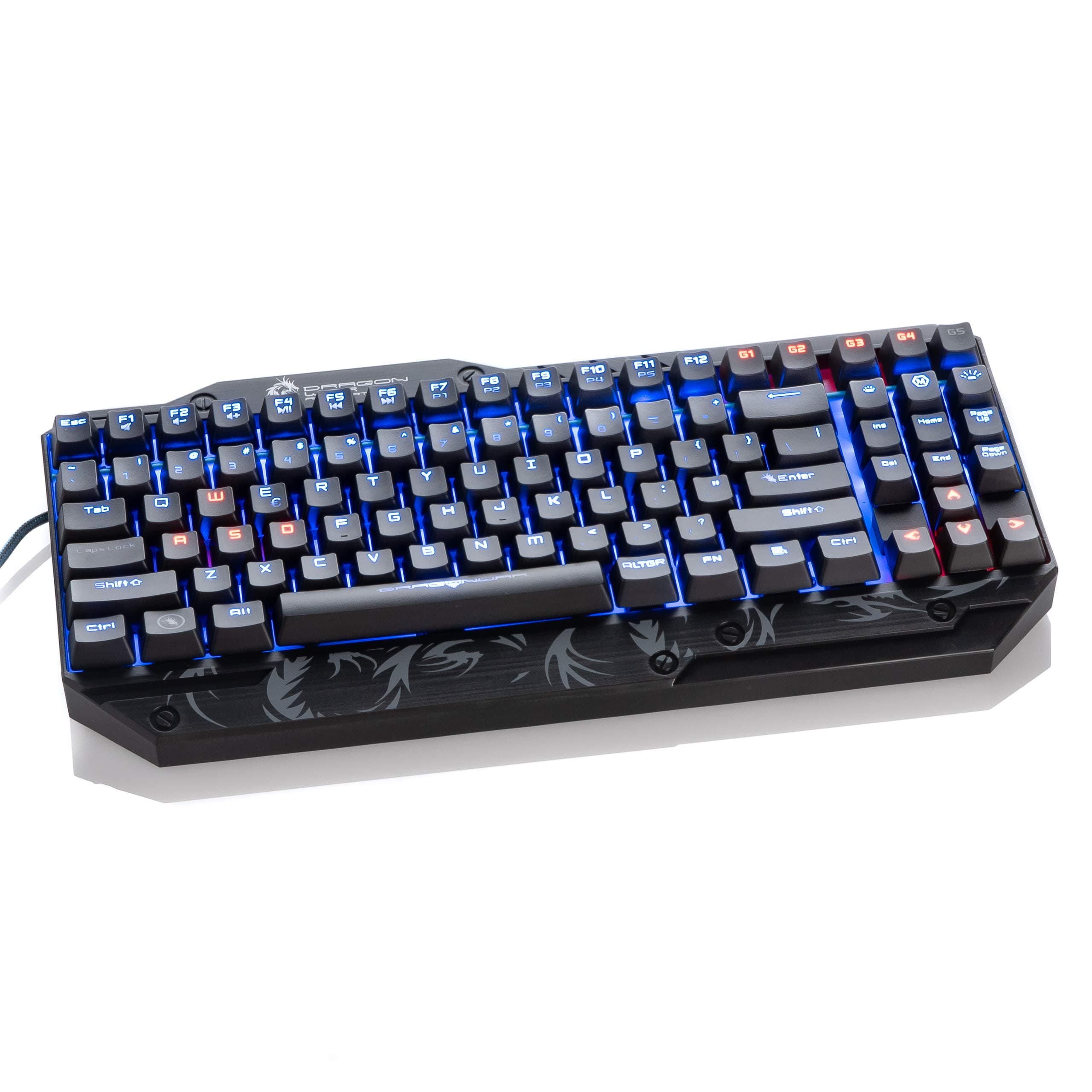 Dragonwar M-Matador QWERTY Backlit Mechanical Gaming Keyboard with Programmable Macro Keys - Black