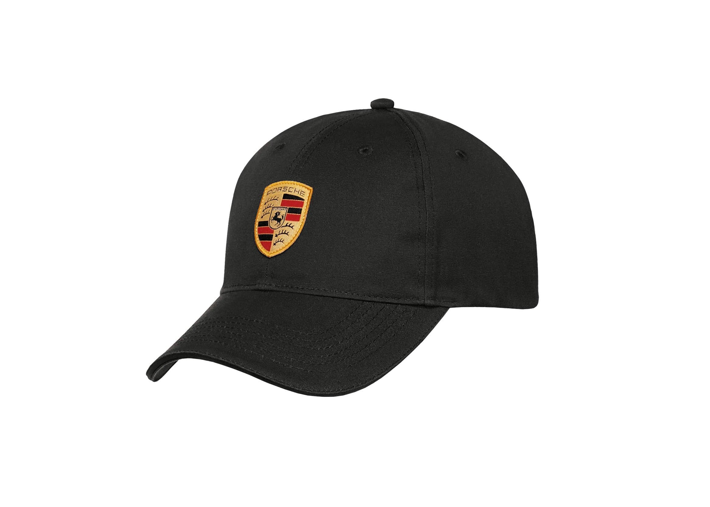 Authentic Porsche Black Crest Logo Cap, Black